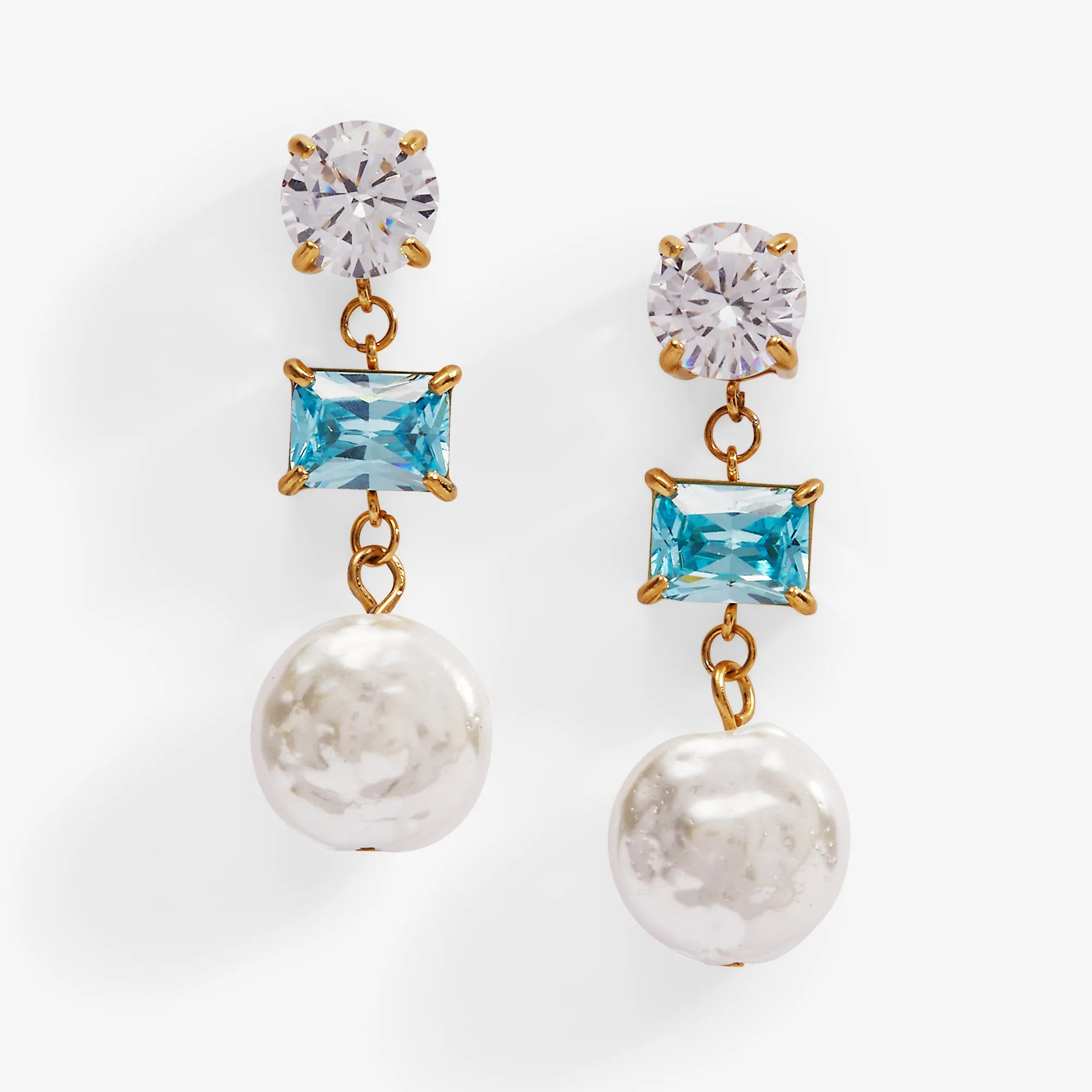 Coin Pearl Triple Drop Earring sold by Alex and Ani