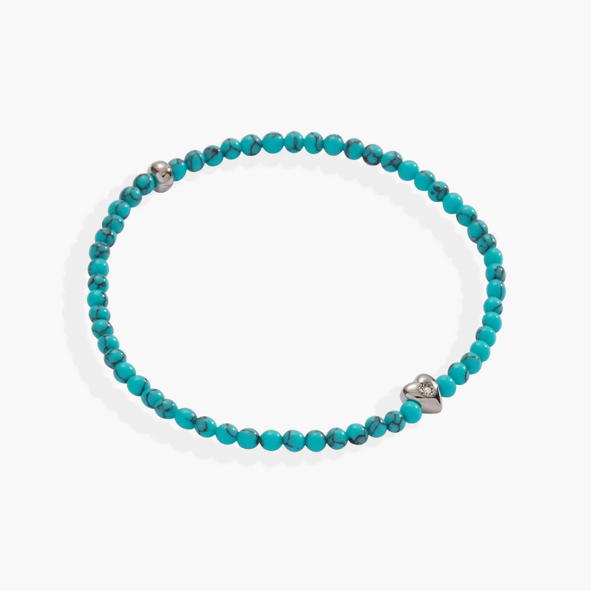 Heart Turquoise Mini Stretch Bracelet sold by Alex and Ani