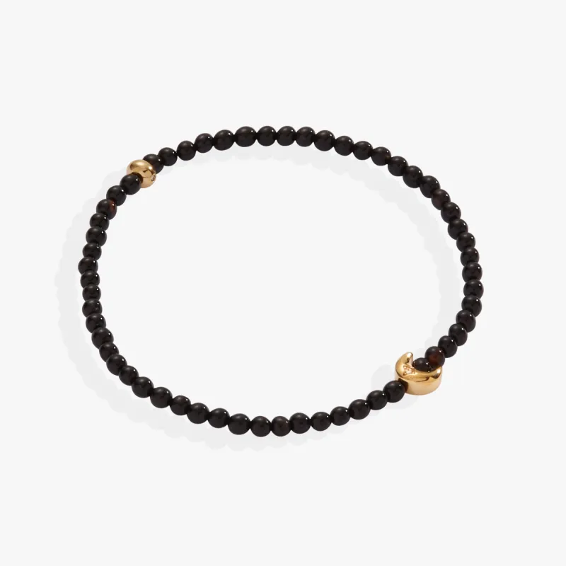 Moon Onyx Mini Stretch Bracelet sold by Alex and Ani