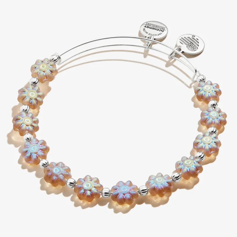 Daisy Beaded Charm Bangle, Iridescent sold by Alex and Ani