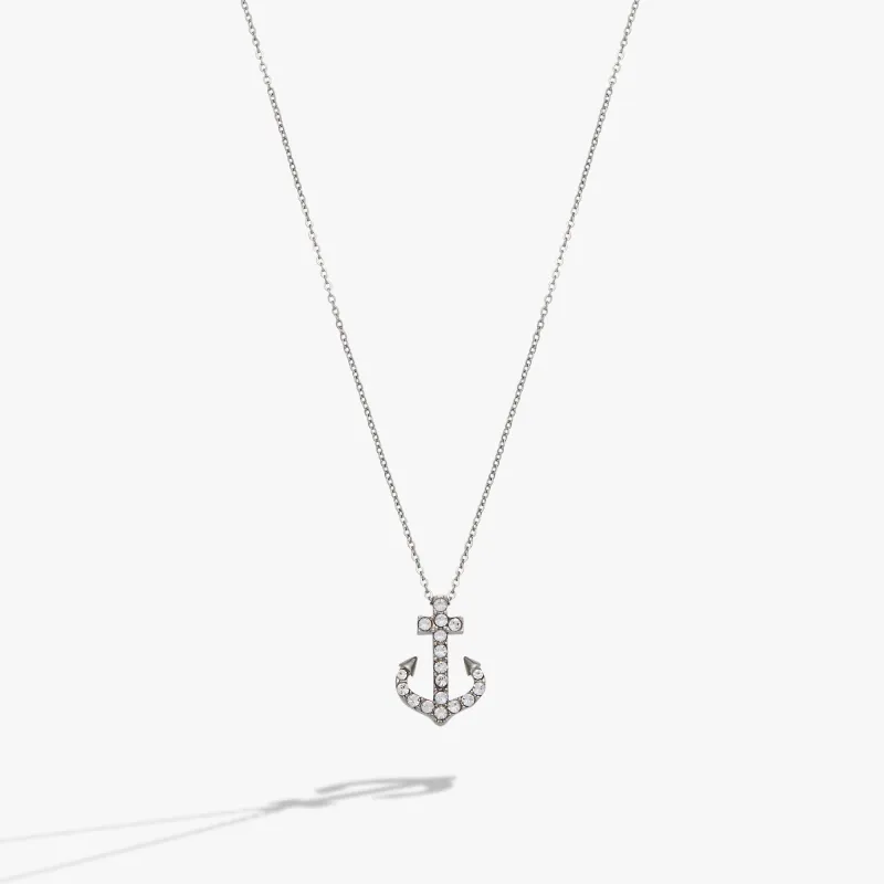 Pave Anchor Pendant Necklace sold by Alex and Ani