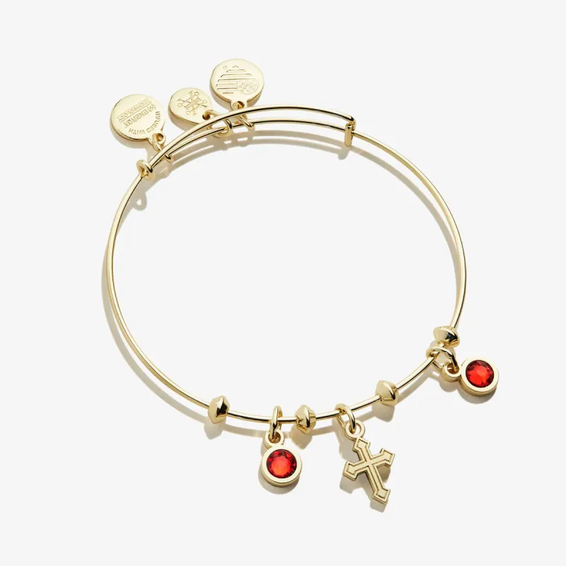 Cross + Crystal Multi-Charm Bangle sold by Alex and Ani