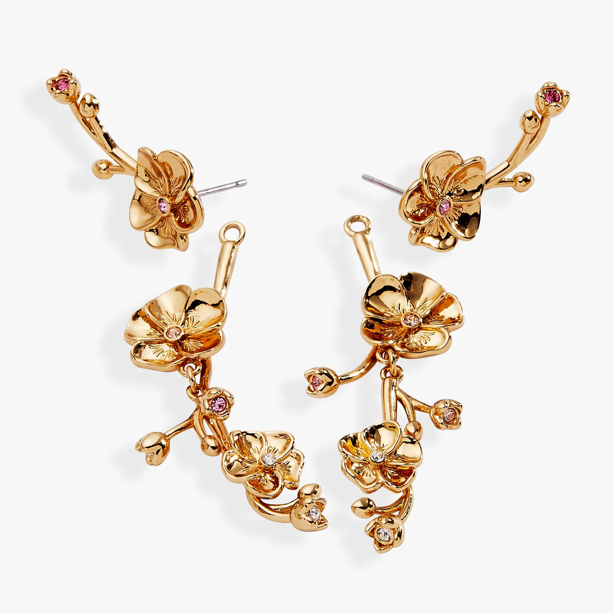 New York Botanical Garden® 2-in-1 Pansy Statement Earrings sold by Alex and Ani product image thumbnail 4