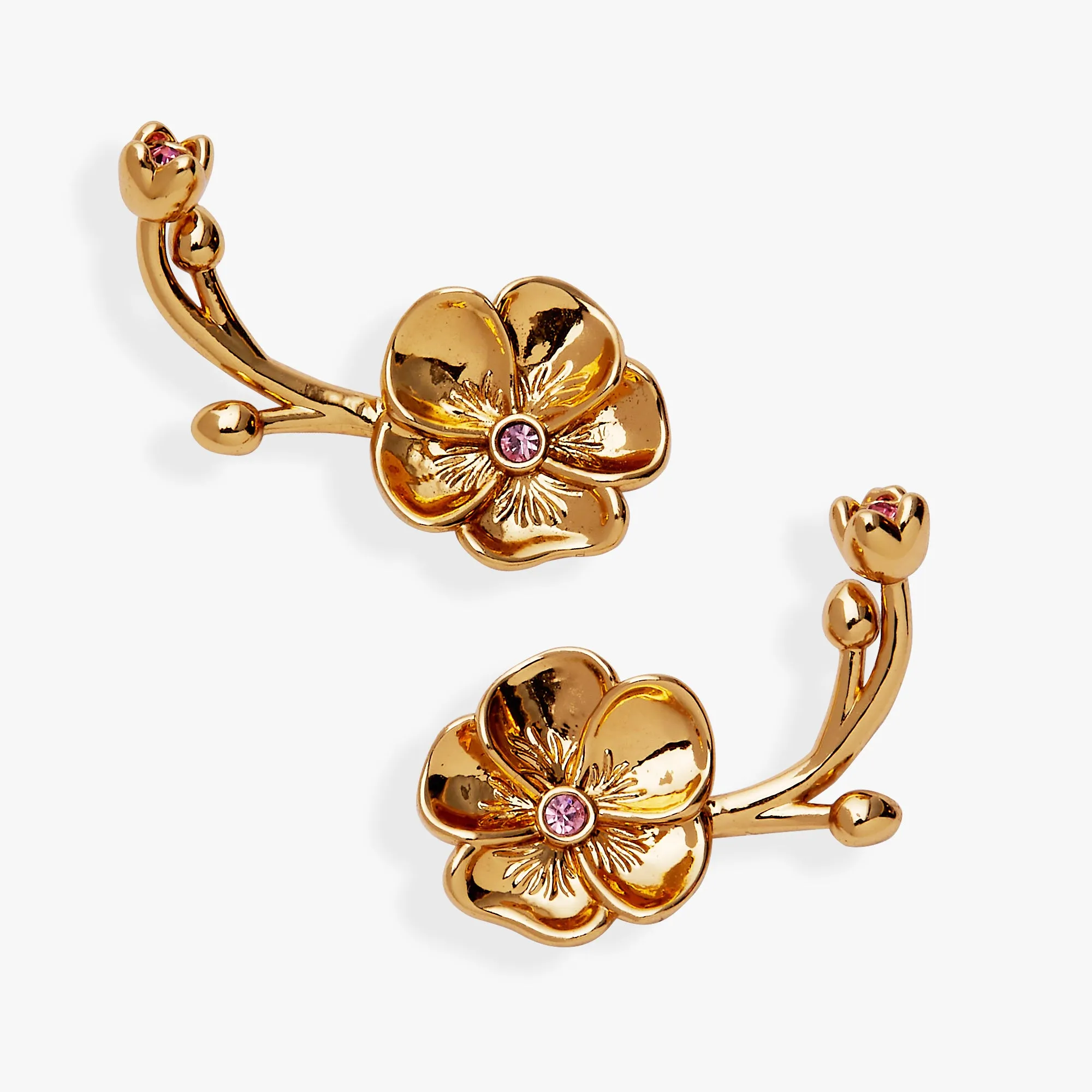 New York Botanical Garden® 2-in-1 Pansy Statement Earrings sold by Alex and Ani product image thumbnail 3
