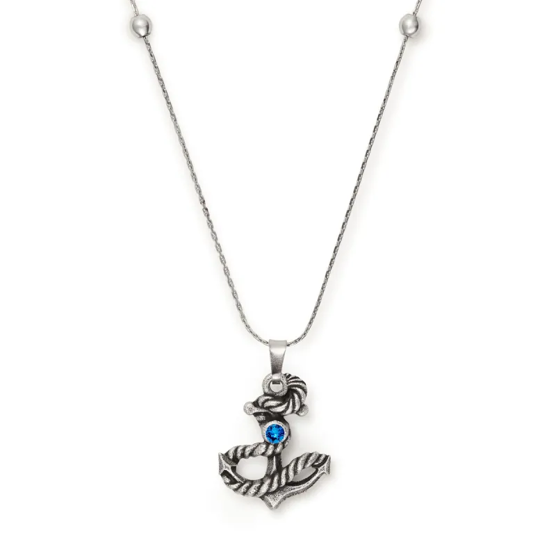 Anchor + Crystal Charm Necklace sold by Alex and Ani