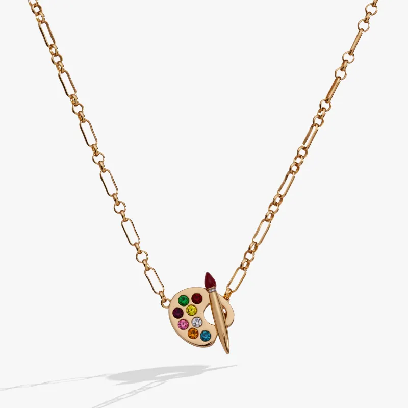 Artist Palette & Paint Brush Toggle Necklace sold by Alex and Ani
