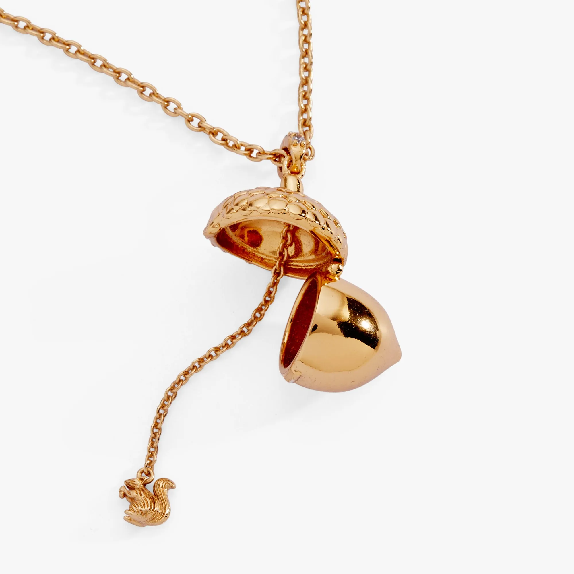 Woodland Acorn & Hidden Squirrel Locket Necklace sold by Alex and Ani product image thumbnail 2