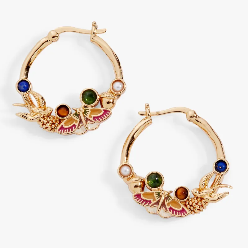 Woodland Gemstone Hoop Earrings sold by Alex and Ani