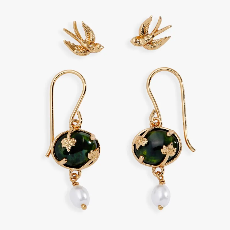 Woodland Swallow Stud & Drop Earring Set of 2 sold by Alex and Ani