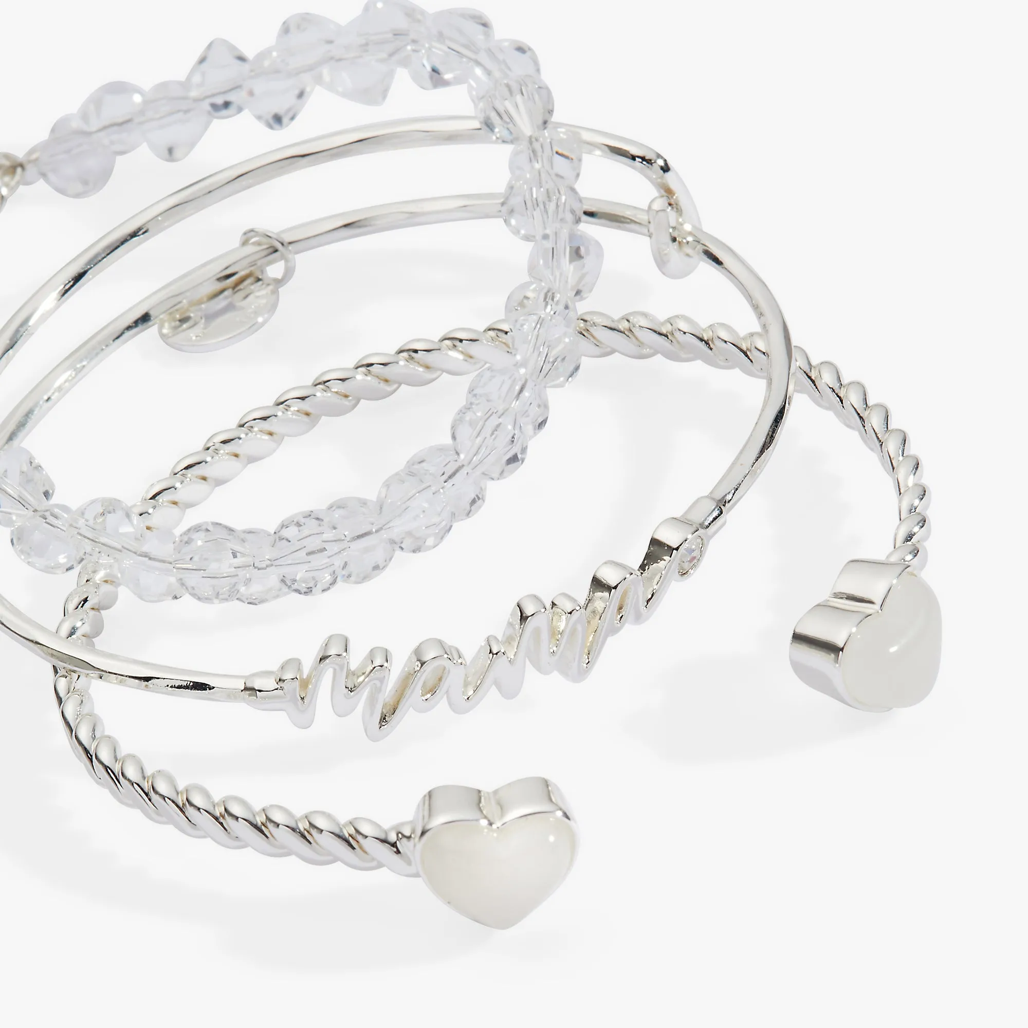 'Mama' Silver Beaded Bangle Set of 3 sold by Alex and Ani product image thumbnail 2