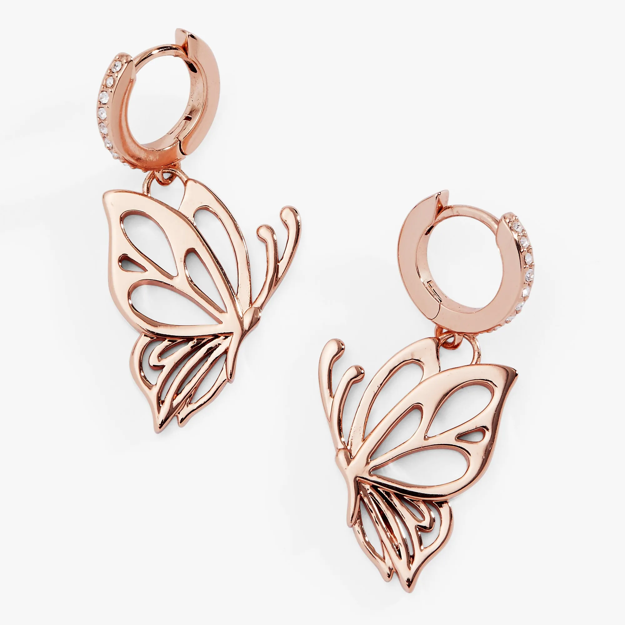 Goliath Butterfly Openwork Huggie Earrings sold by Alex and Ani