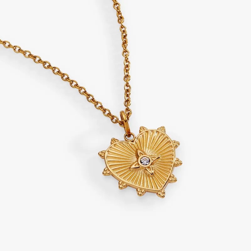 Heart Starburst Pendant Necklace sold by Alex and Ani