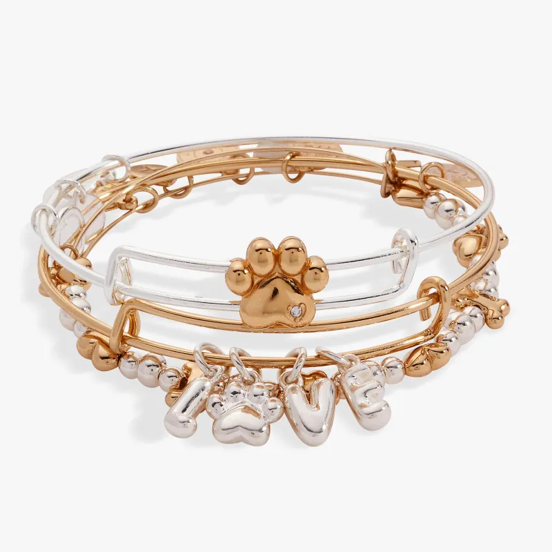 Puppy Love Beaded Bangle Set of 3 sold by Alex and Ani