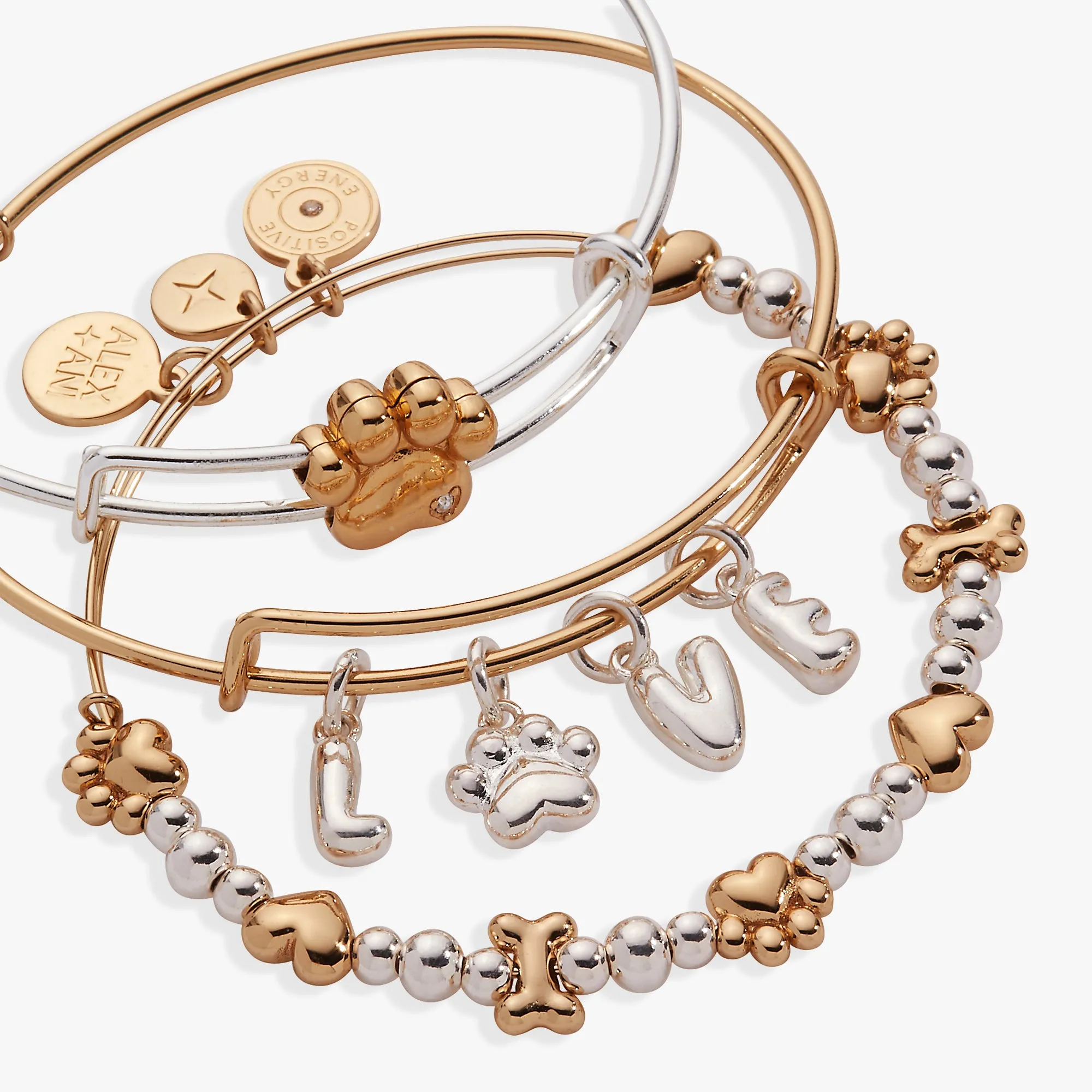 Puppy Love Beaded Bangle Set of 3 sold by Alex and Ani product image thumbnail 2