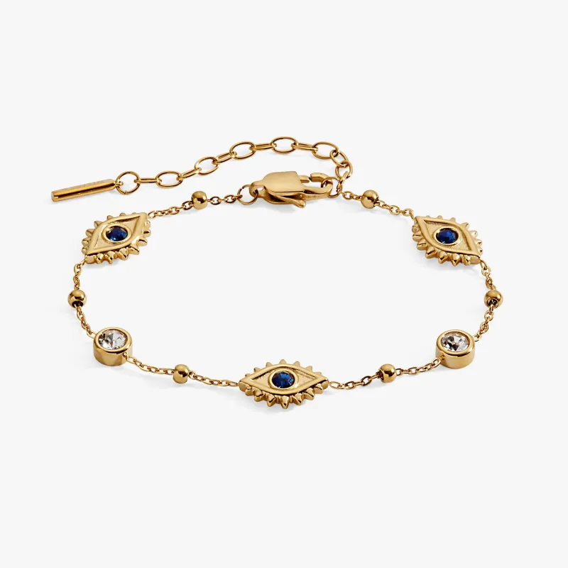 Evil Eye Crystal Stone Chain Bracelet sold by Alex and Ani