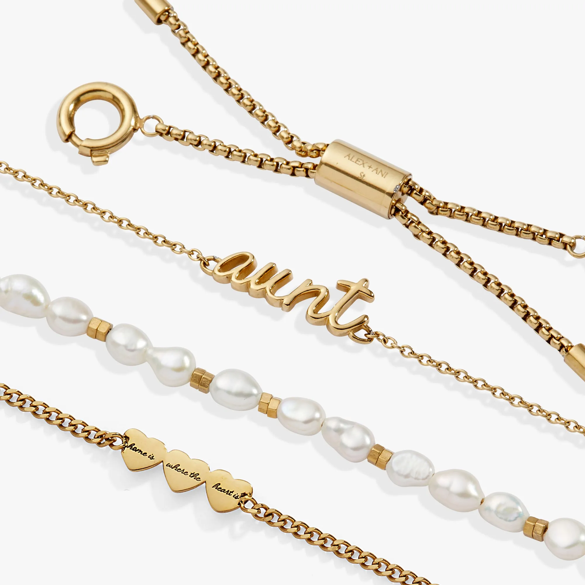 Aunt 'Home Is Where The Heart Is' Stranded™ Bracelet Set sold by Alex and Ani product image thumbnail 4