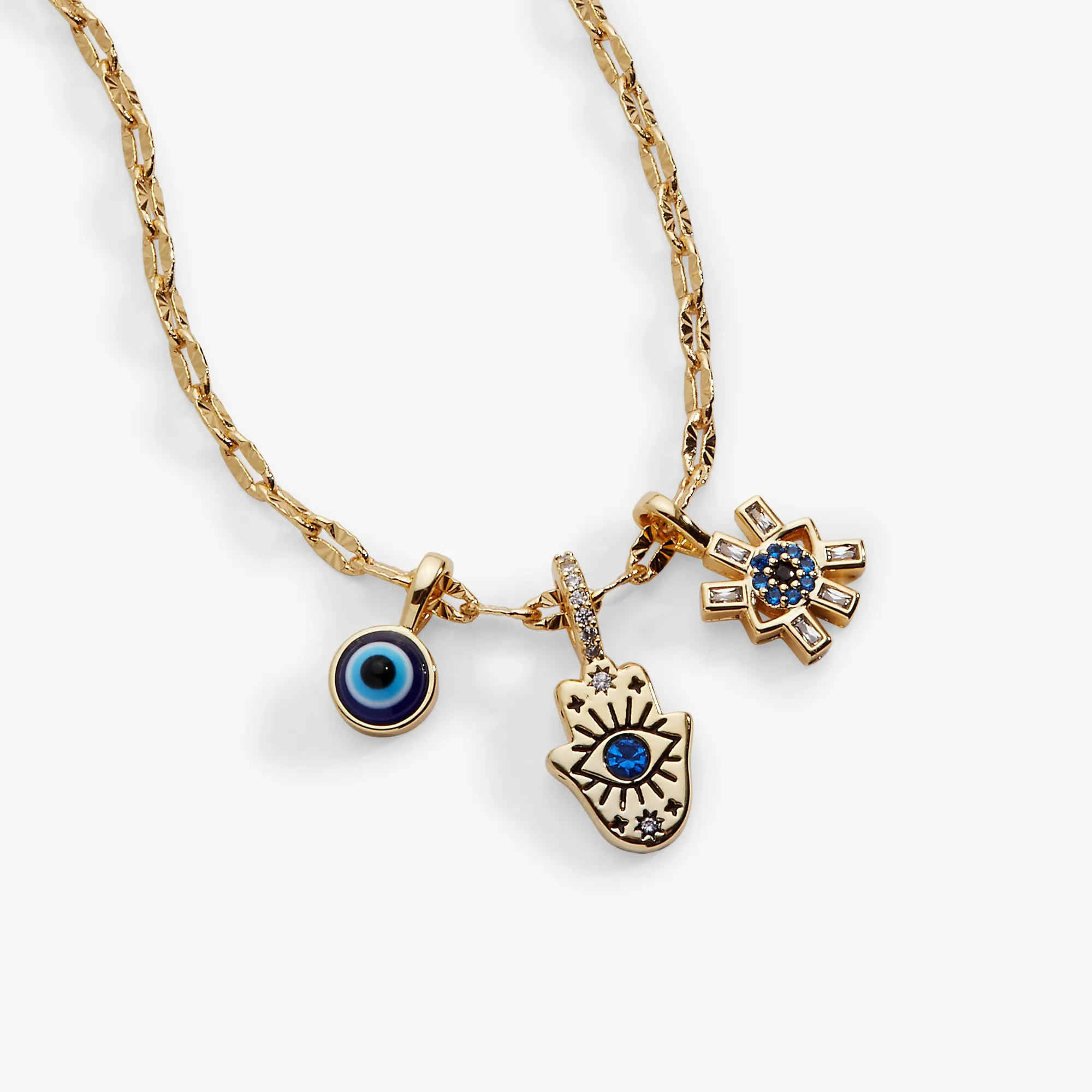 Evil Eye Triple Charm Necklace sold by Alex and Ani product image thumbnail 4