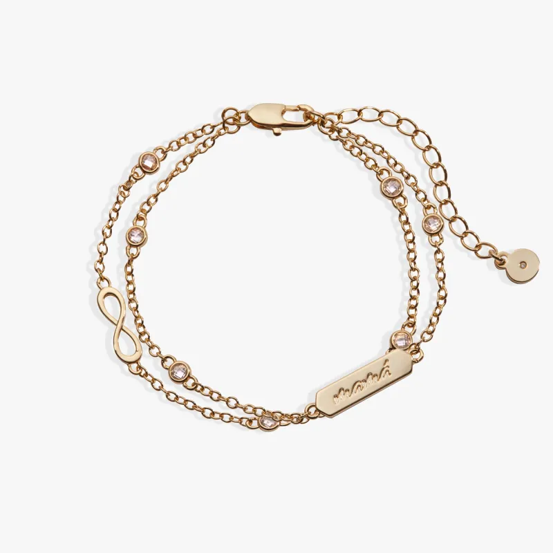Mamá Infinity Chain Double Strand Bracelet sold by Alex and Ani