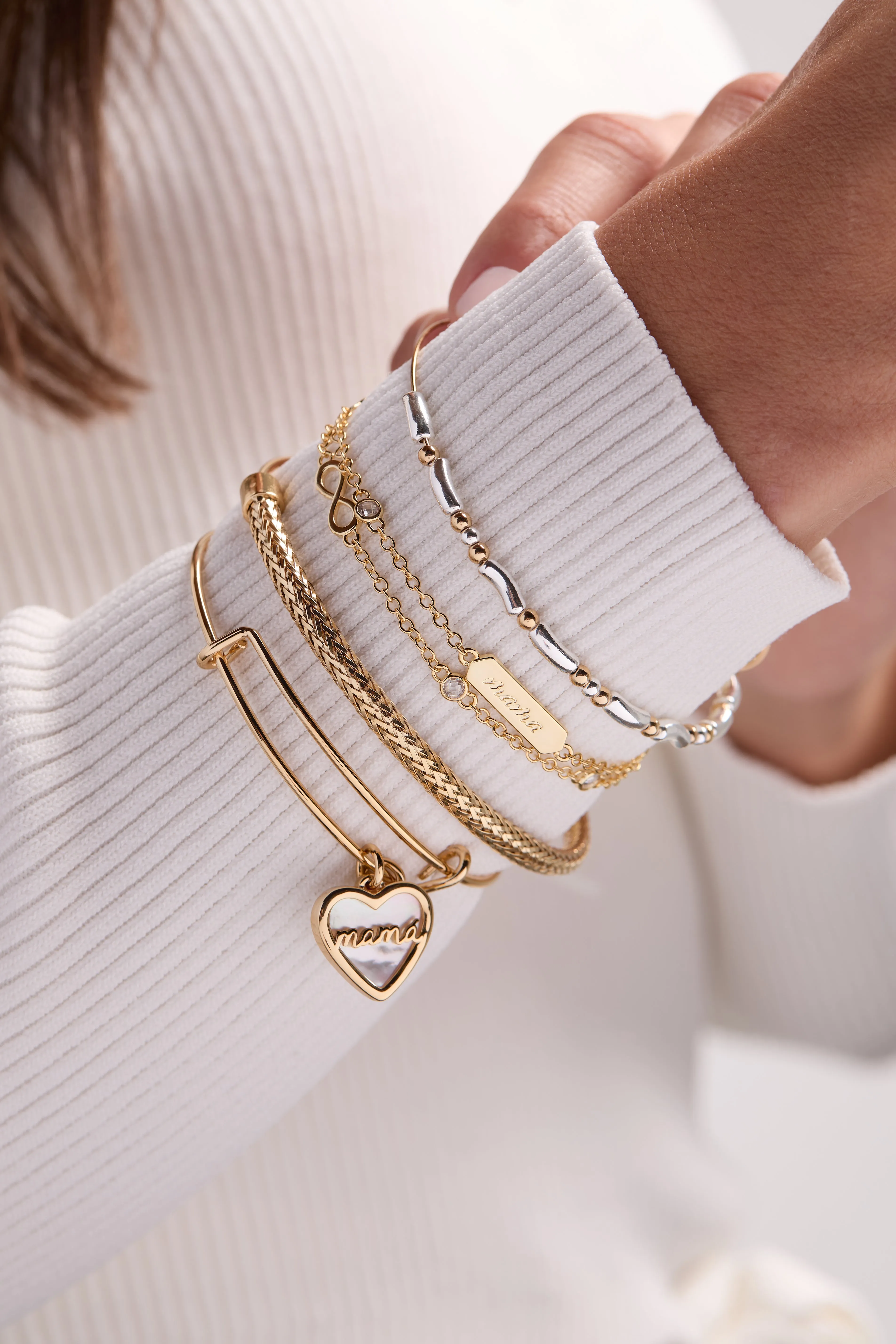 Mamá Infinity Chain Double Strand Bracelet sold by Alex and Ani product image thumbnail 2