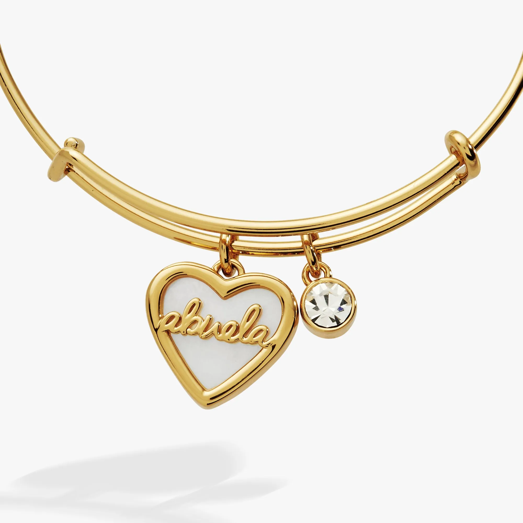 Abuela Mother of Pearl Heart Charm Bangle sold by Alex and Ani product image thumbnail 3