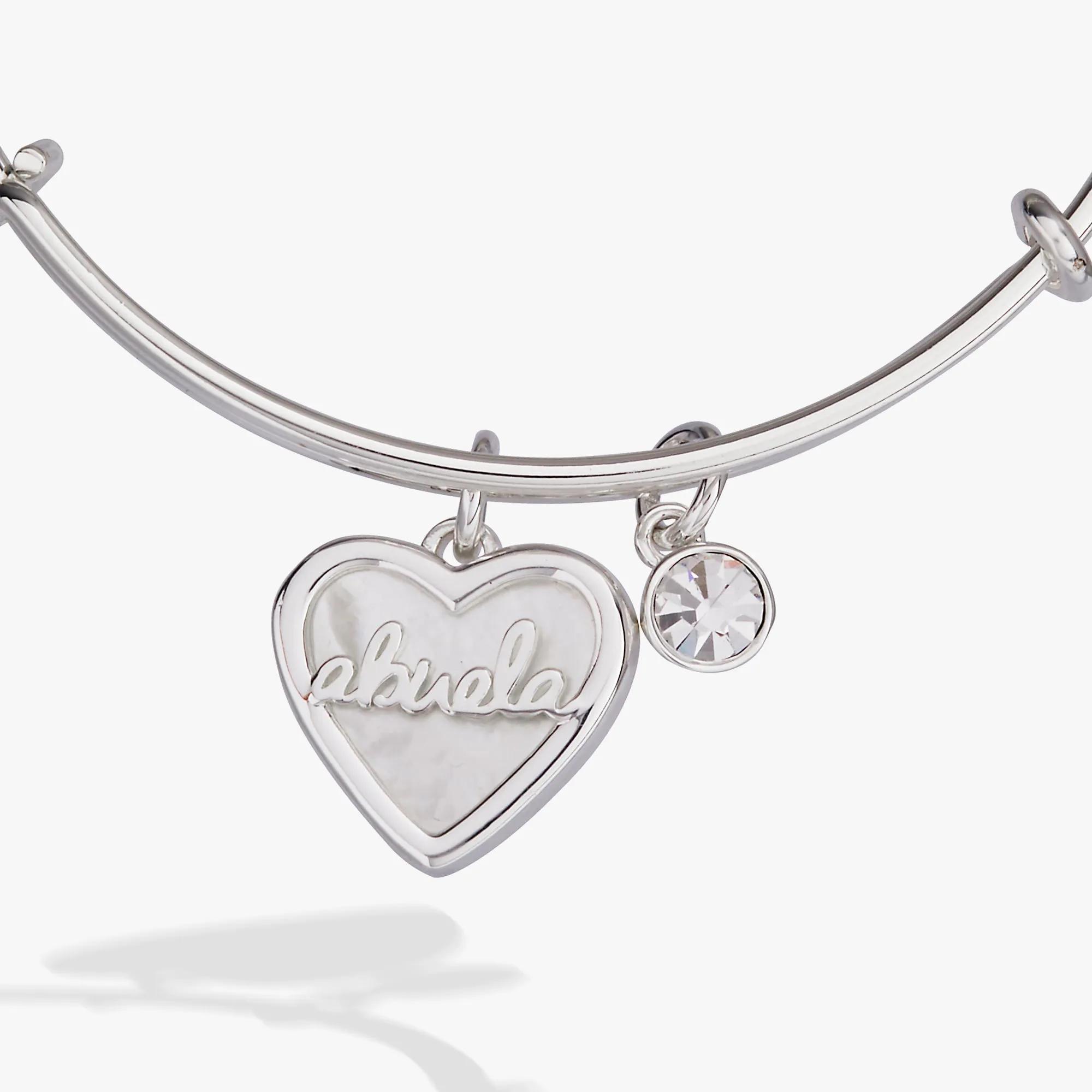 Abuela Mother of Pearl Heart Charm Bangle sold by Alex and Ani product image thumbnail 4