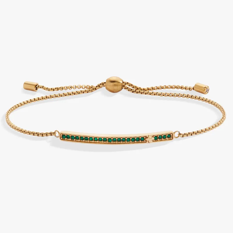May Everyday Birthstone Pave Bolo Bracelet sold by Alex and Ani