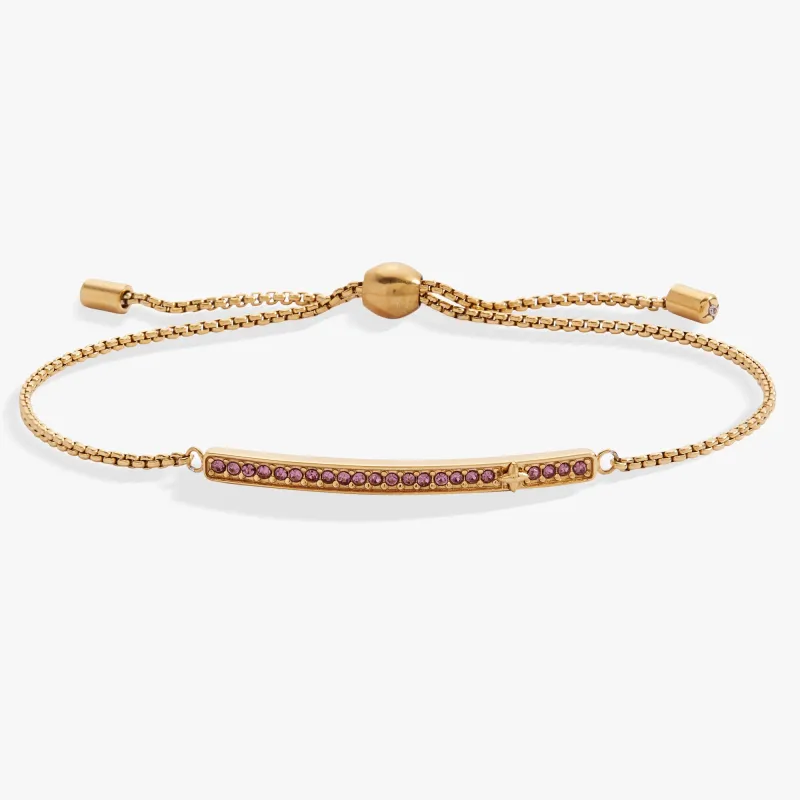 June Everyday Birthstone Pave Bolo Bracelet sold by Alex and Ani