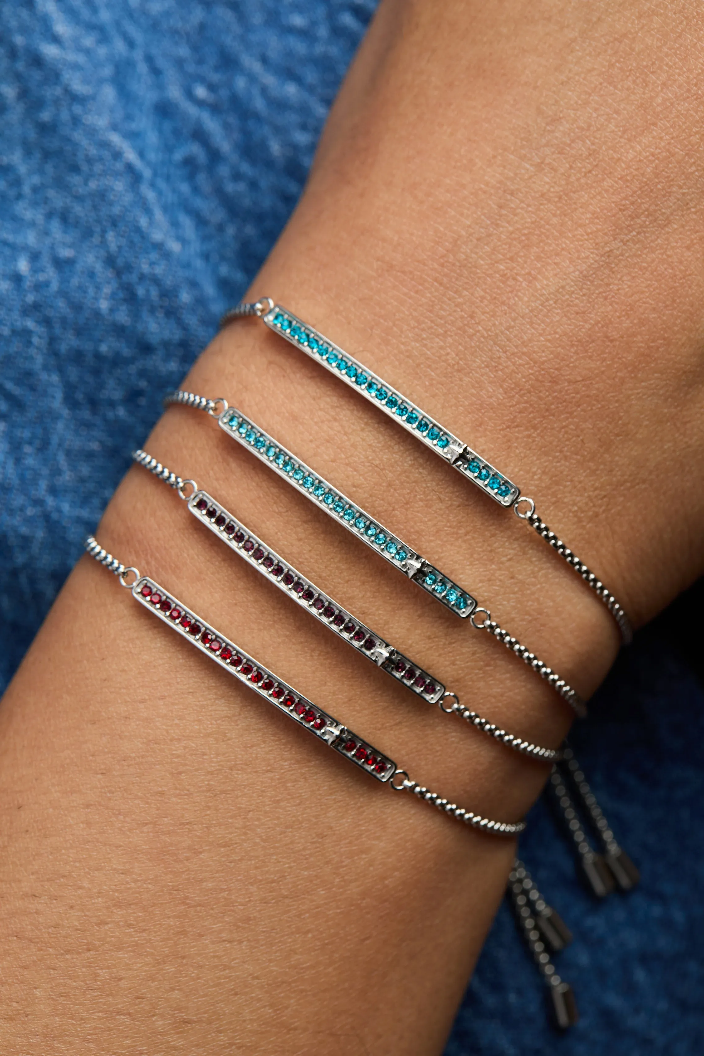 January Everyday Birthstone Pave Bolo Bracelet sold by Alex and Ani product image thumbnail 2