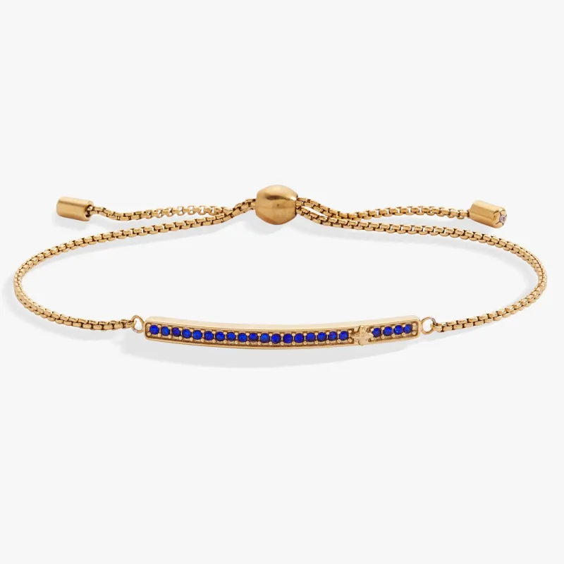 September Everyday Birthstone Pave Bolo Bracelet sold by Alex and Ani