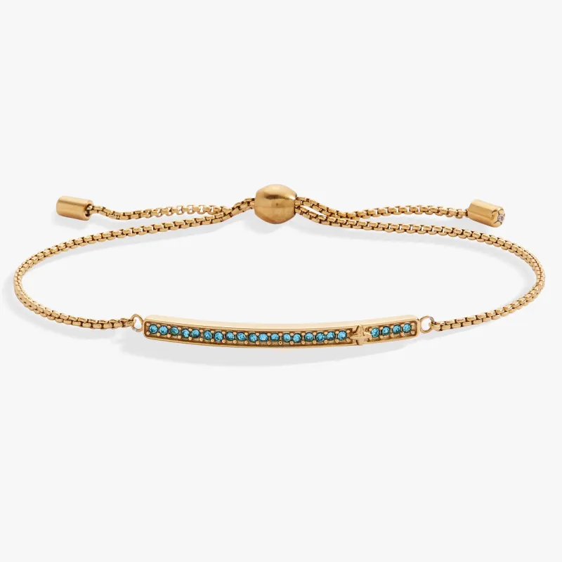March Everyday Birthstone Pave Bolo Bracelet sold by Alex and Ani