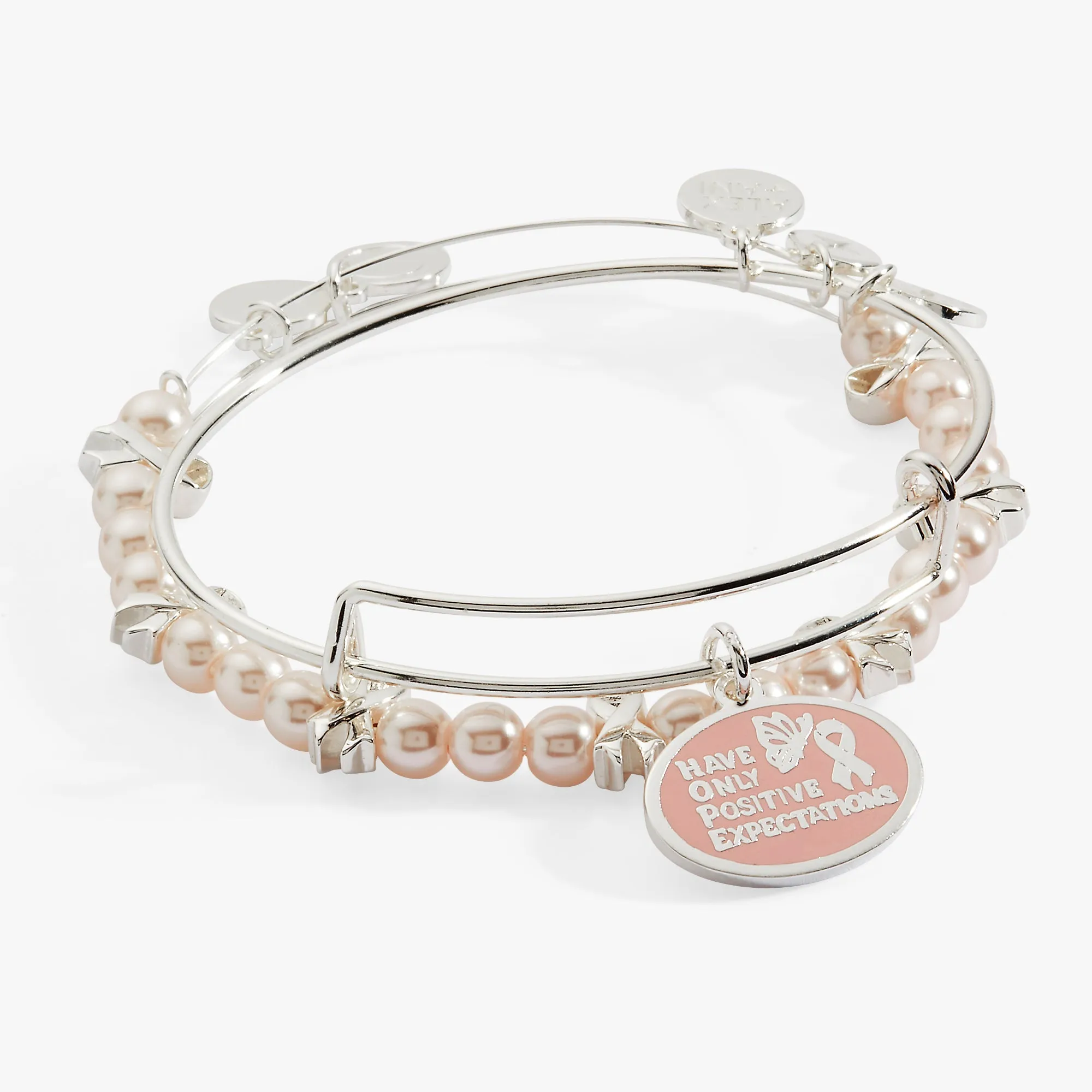 'HOPE' Breast Cancer Awareness Charm Bangle Set of 2 sold by Alex and Ani