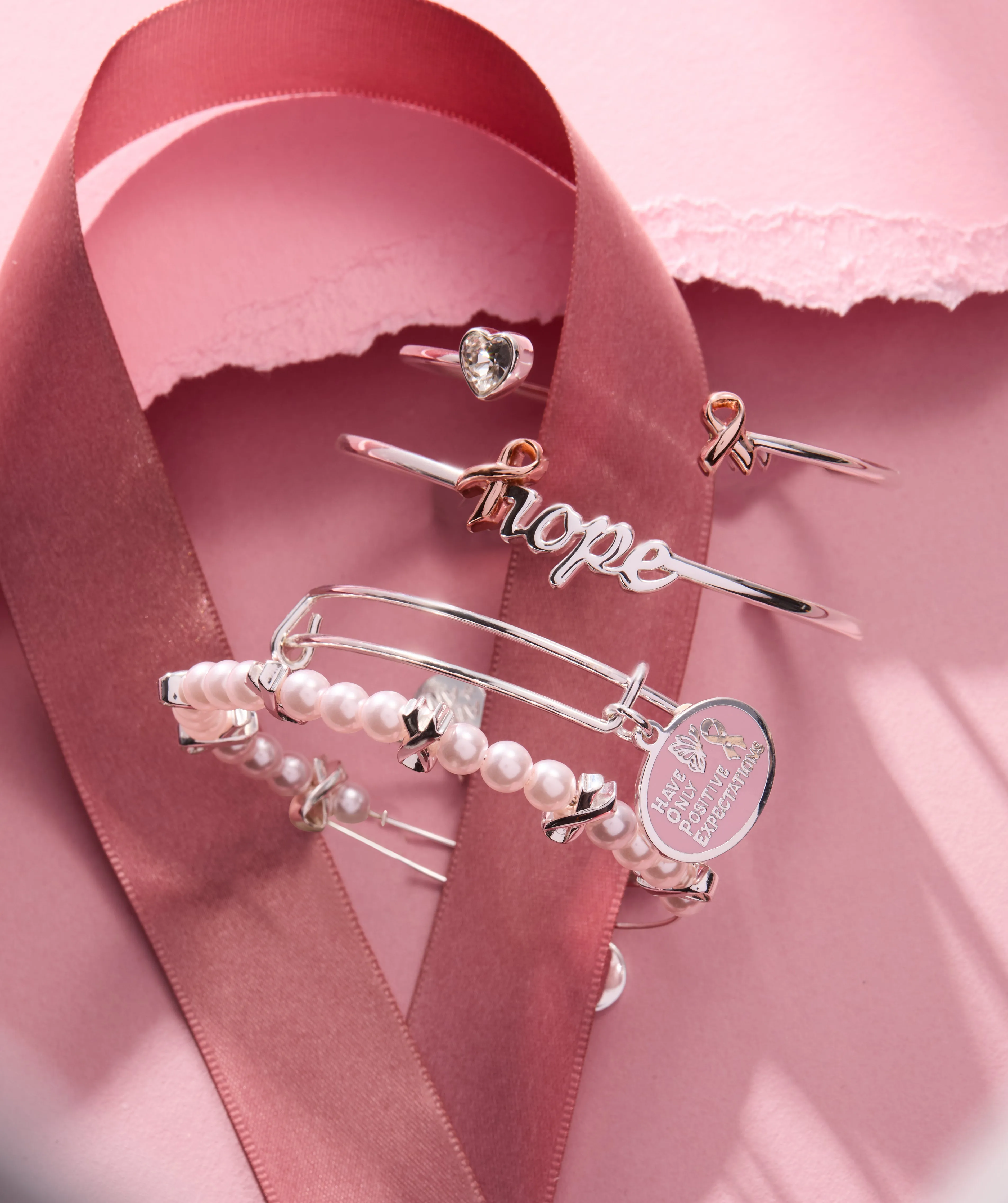 'HOPE' Breast Cancer Awareness Charm Bangle Set of 2 sold by Alex and Ani product image thumbnail 5