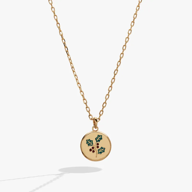 Holly 'Believe In The Magic Of The Season' Pendant Necklace sold by Alex and Ani