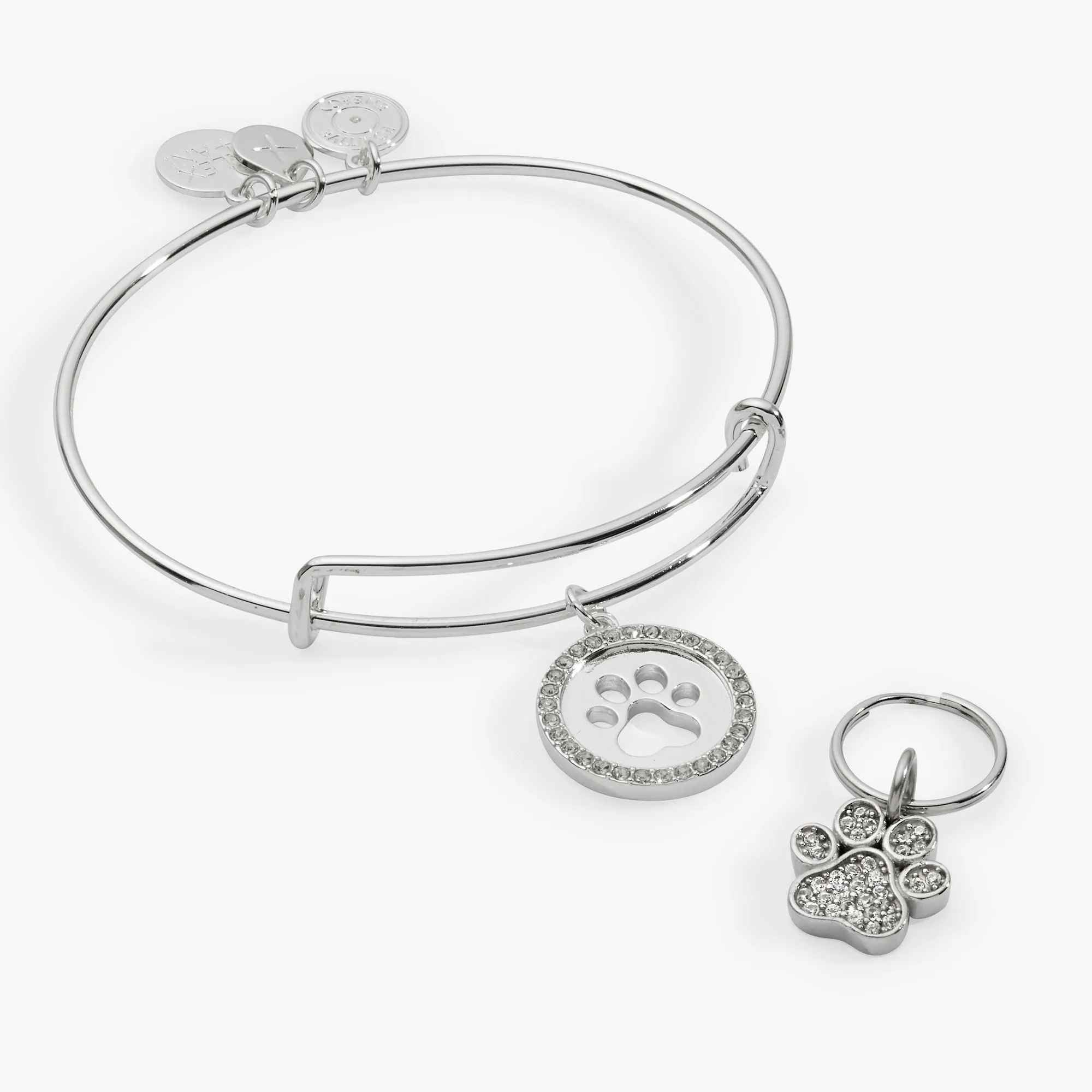 Paw Print Bangle & Pet Collar Charm Set of 2 sold by Alex and Ani