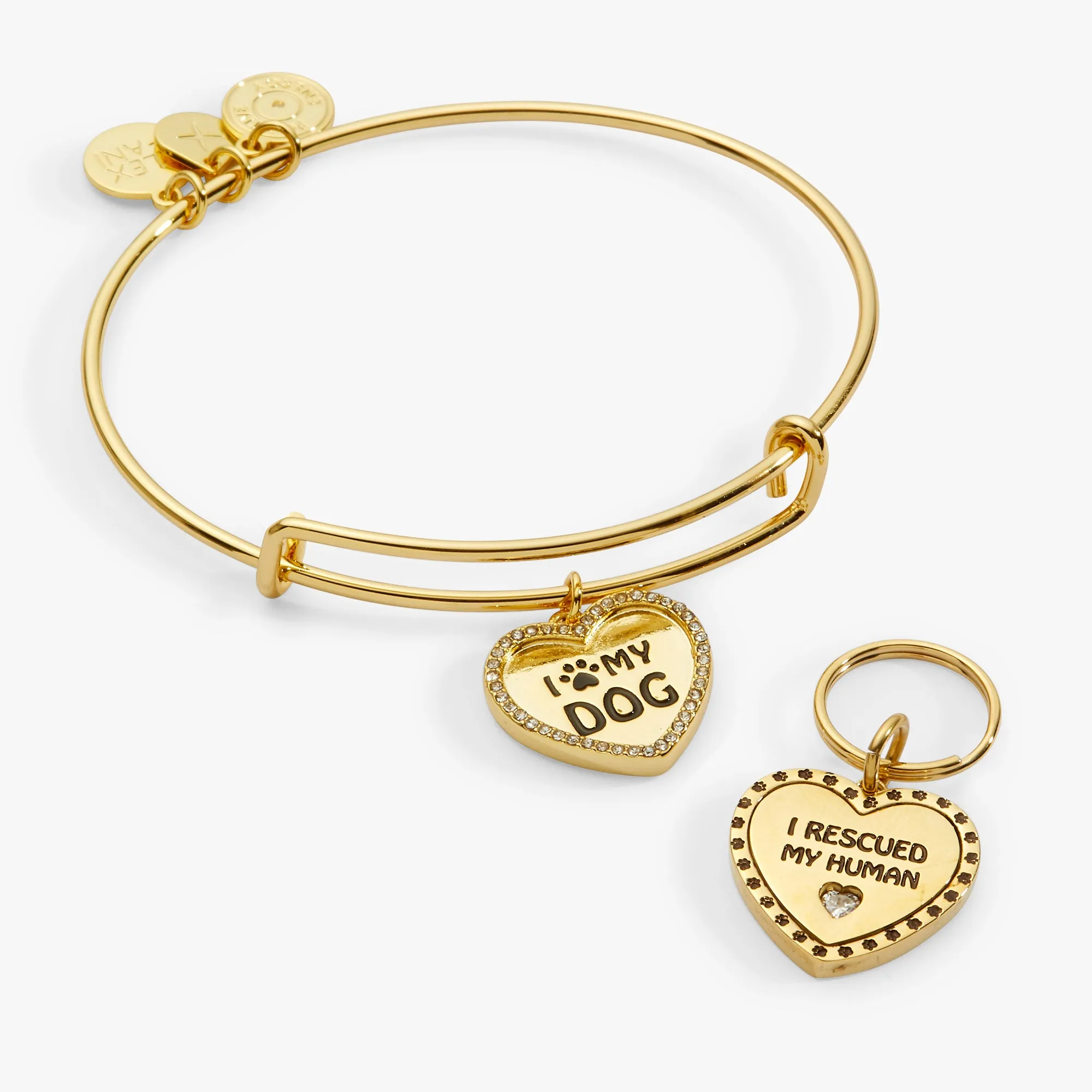 'I Love My Dog' Bangle & Pet Collar Charm Set of 2 sold by Alex and Ani