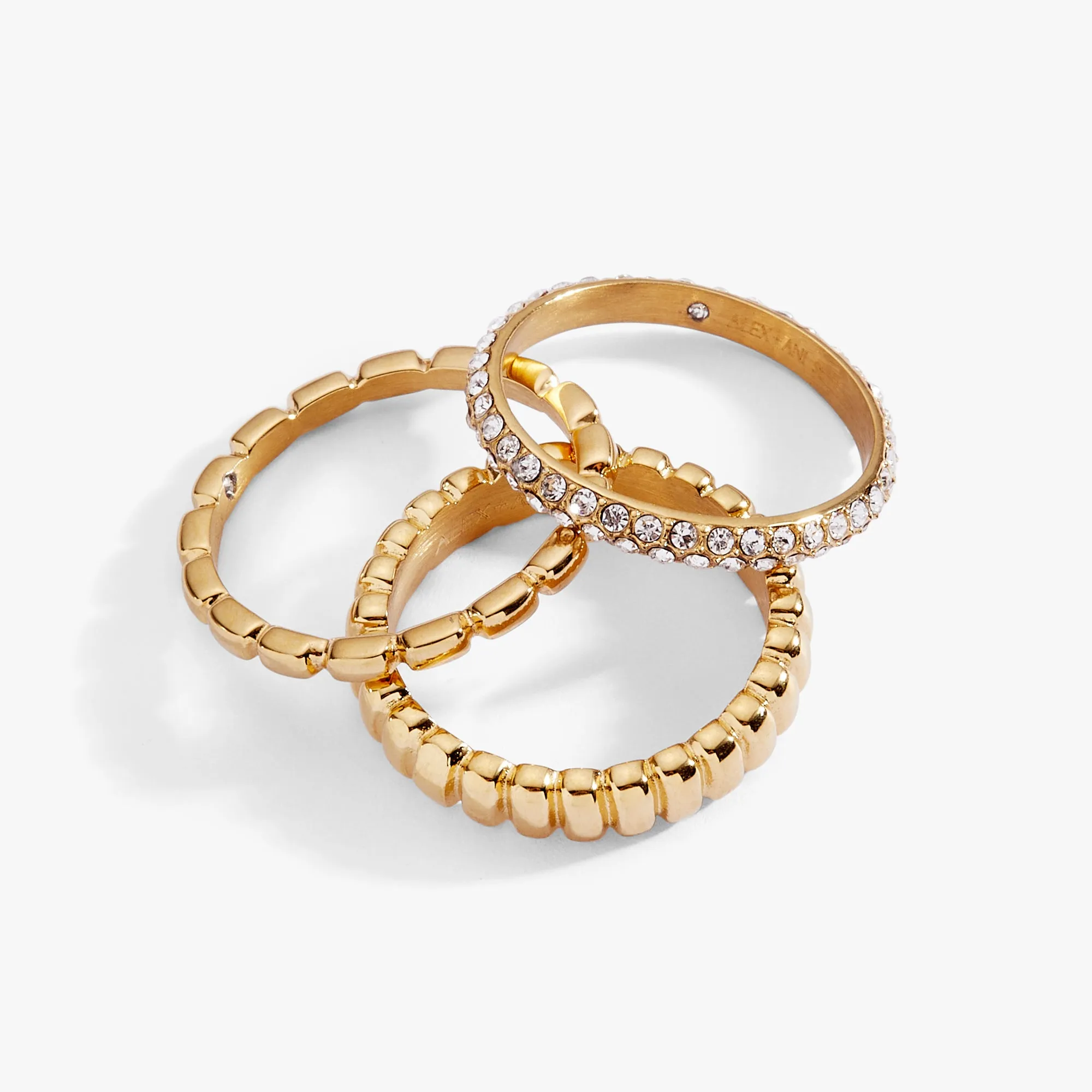 Ribbed Stacking Ring Set of 3 sold by Alex and Ani product image thumbnail 3