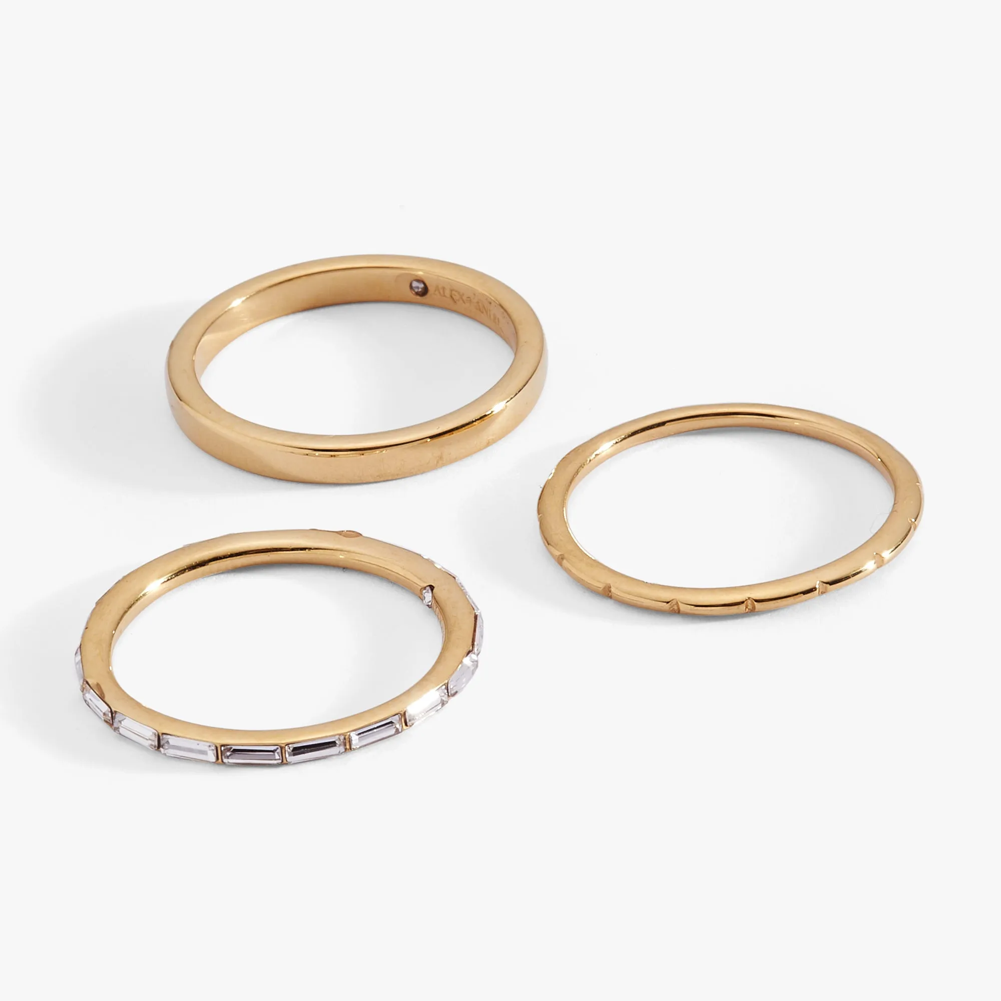 Baguette Stacking Ring Set of 3 sold by Alex and Ani