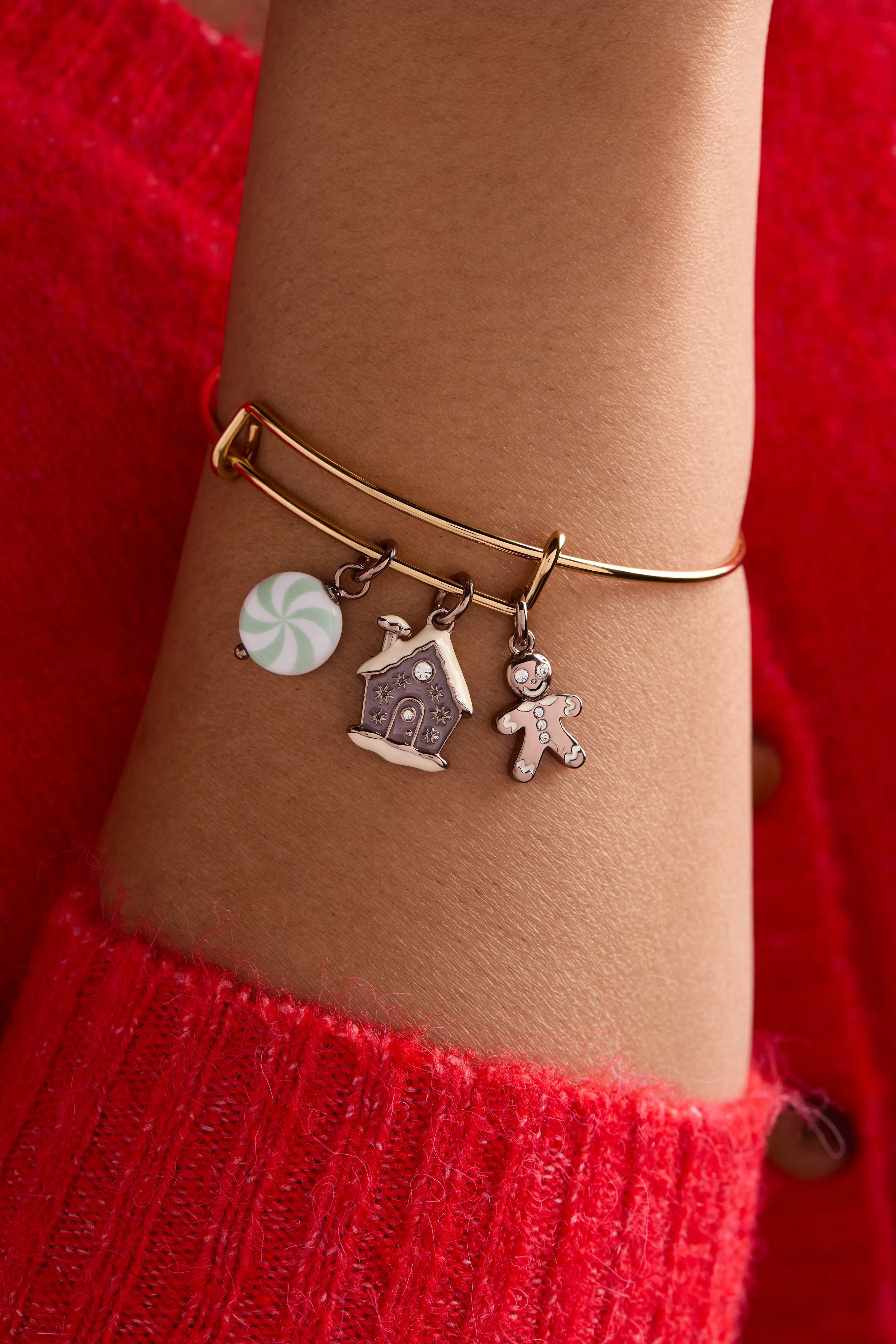 Pink Christmas Multi-Charm Bangle sold by Alex and Ani product image thumbnail 2