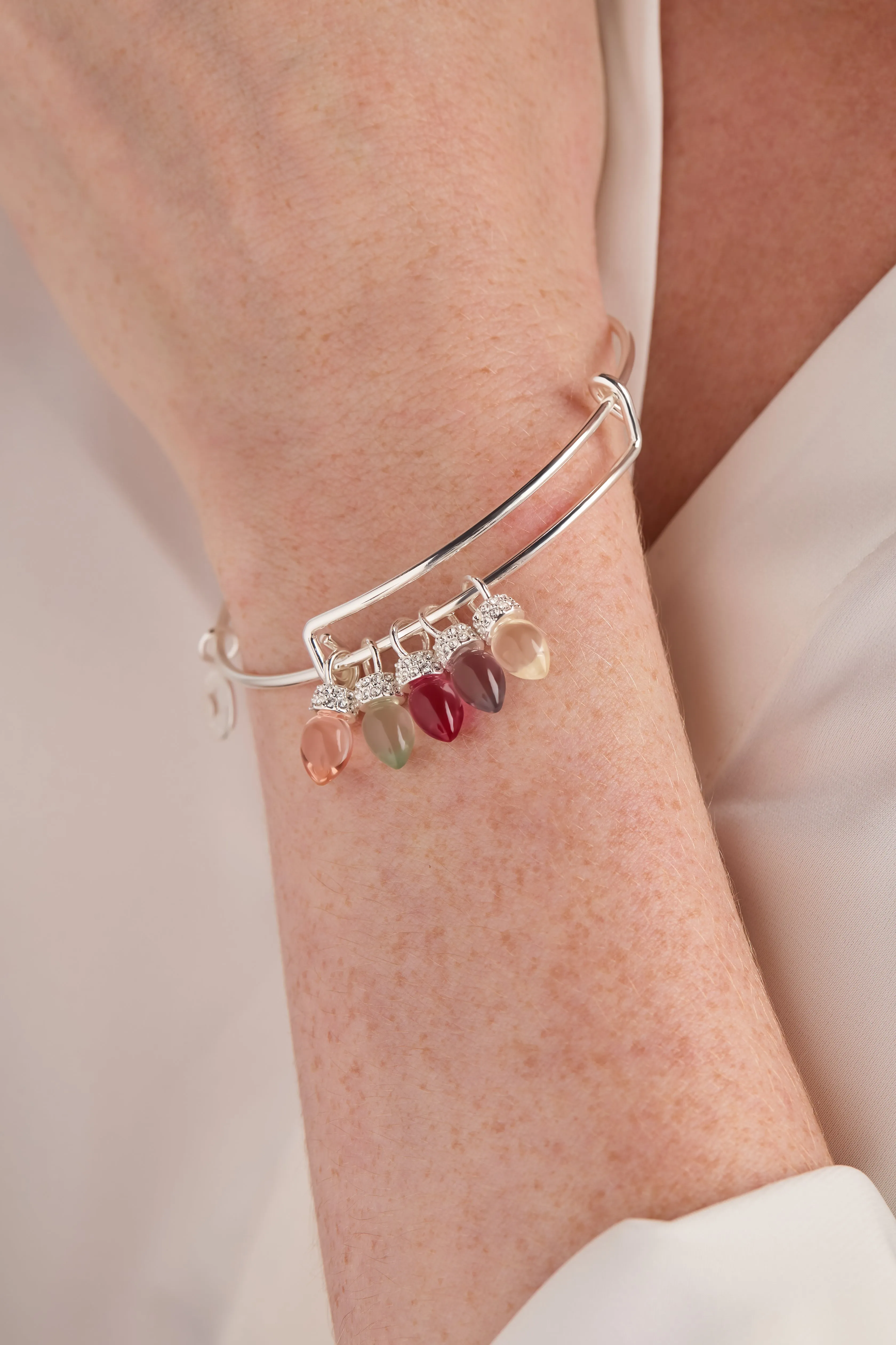 Christmas Muted Light Bulb Charm Bangle sold by Alex and Ani product image thumbnail 5