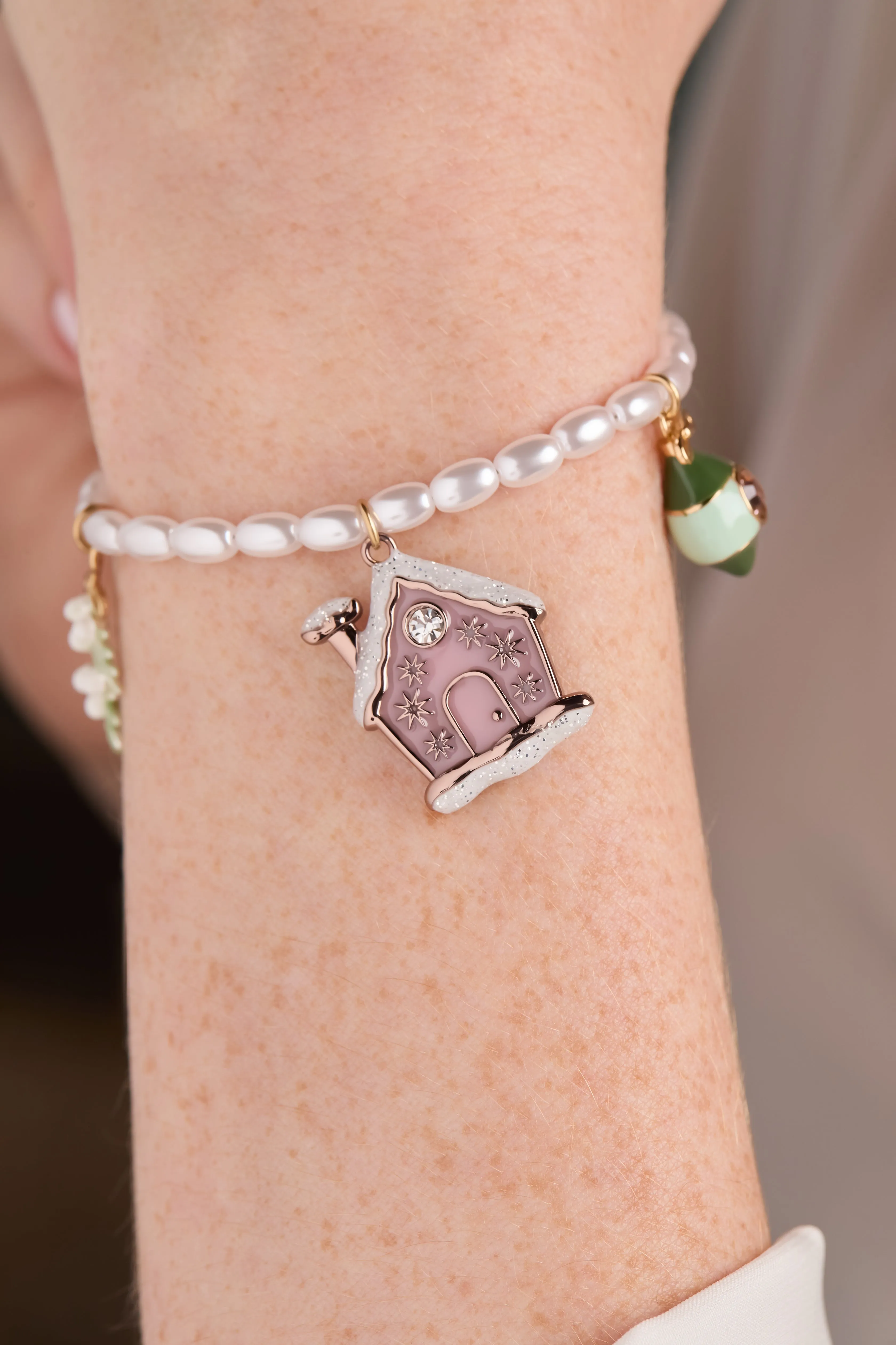 Pink Christmas Beaded Charm Bracelet sold by Alex and Ani product image thumbnail 4