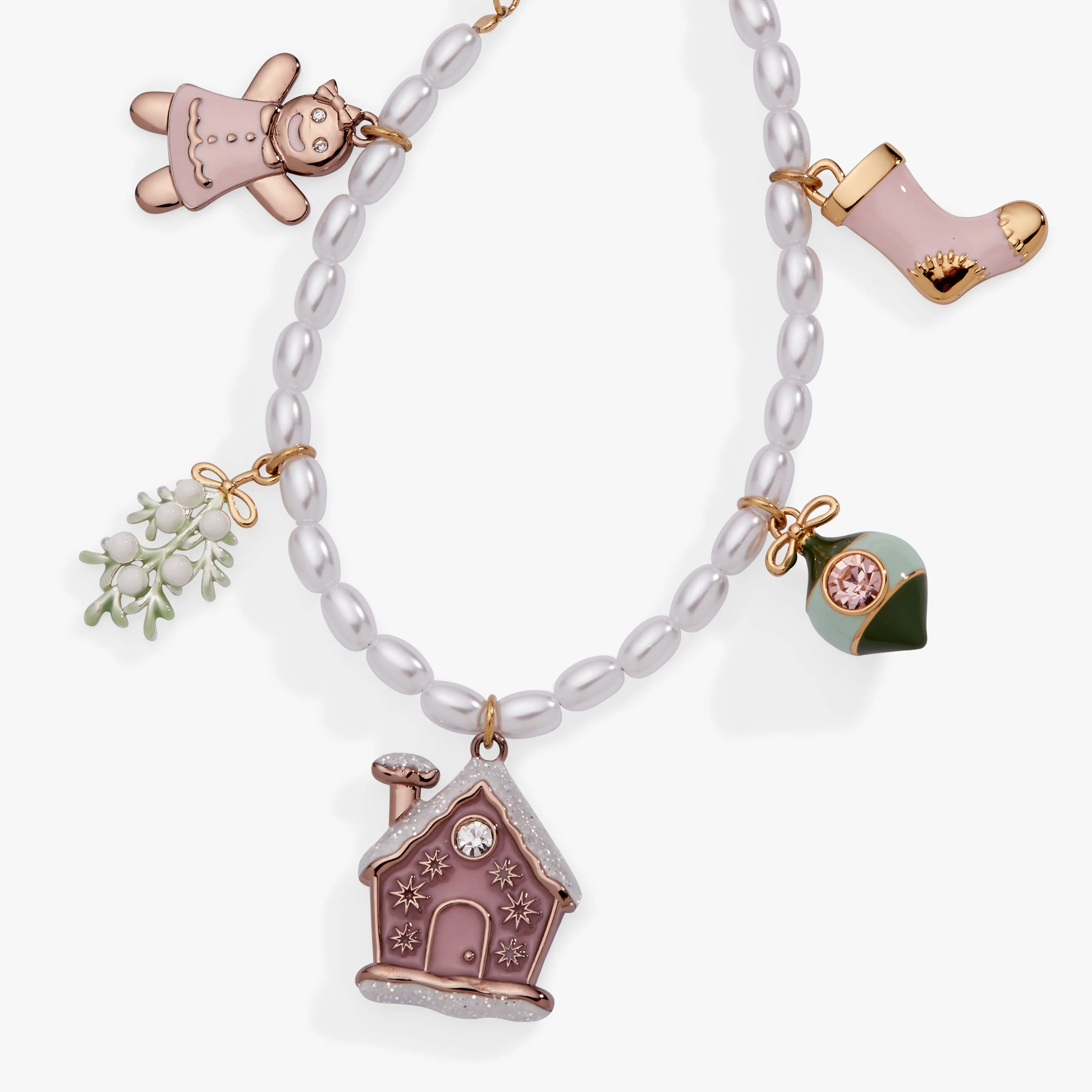 Pink Christmas Beaded Charm Bracelet sold by Alex and Ani product image thumbnail 3