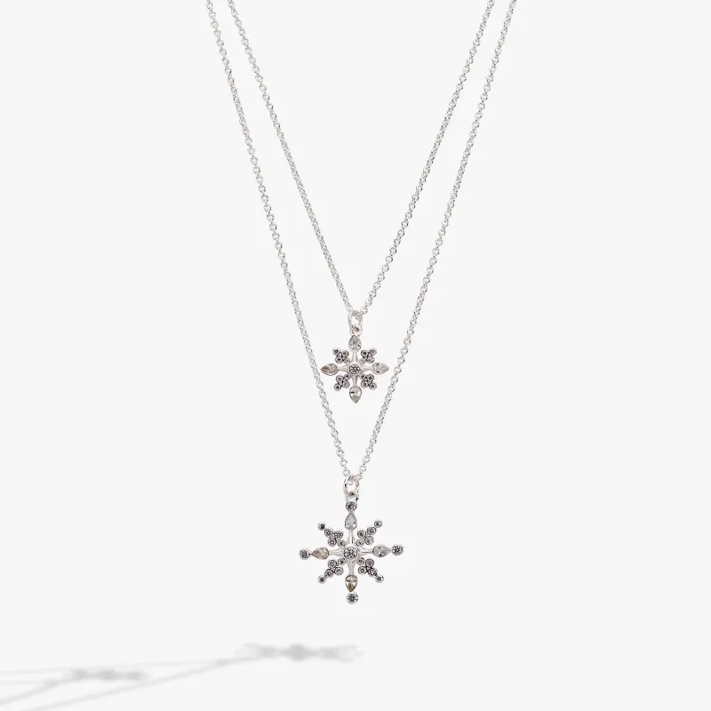 Crystal Snowflake Layered Necklace sold by Alex and Ani