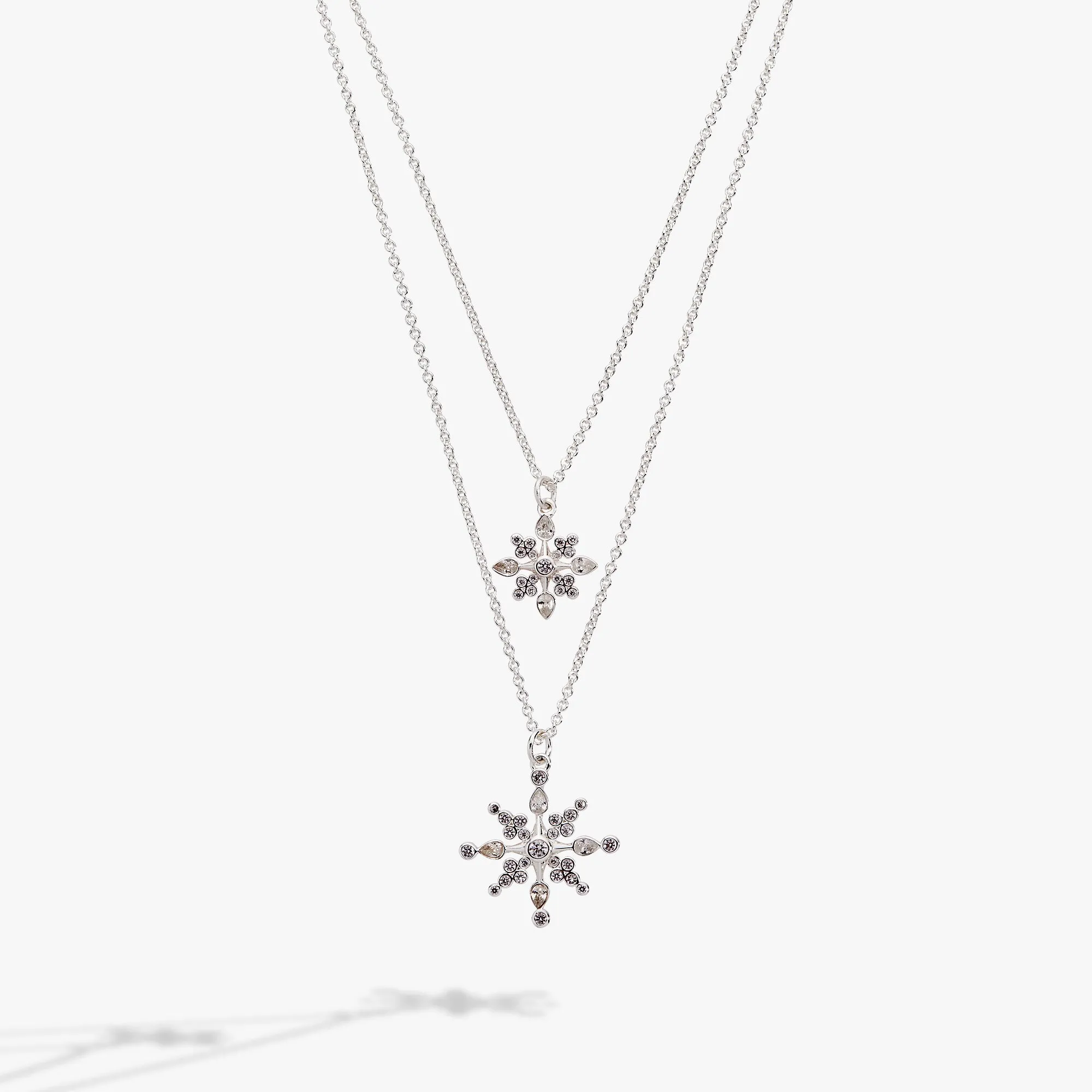 Crystal Snowflake Layered Necklace sold by Alex and Ani