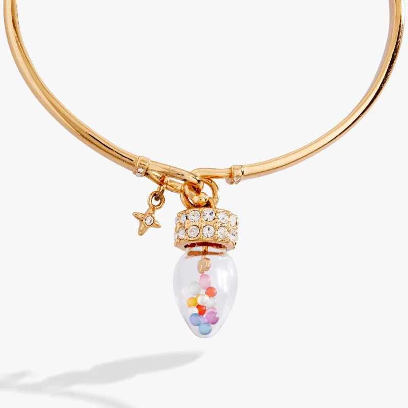 Christmas Light Bulb Shaker Tension Cuff sold by Alex and Ani