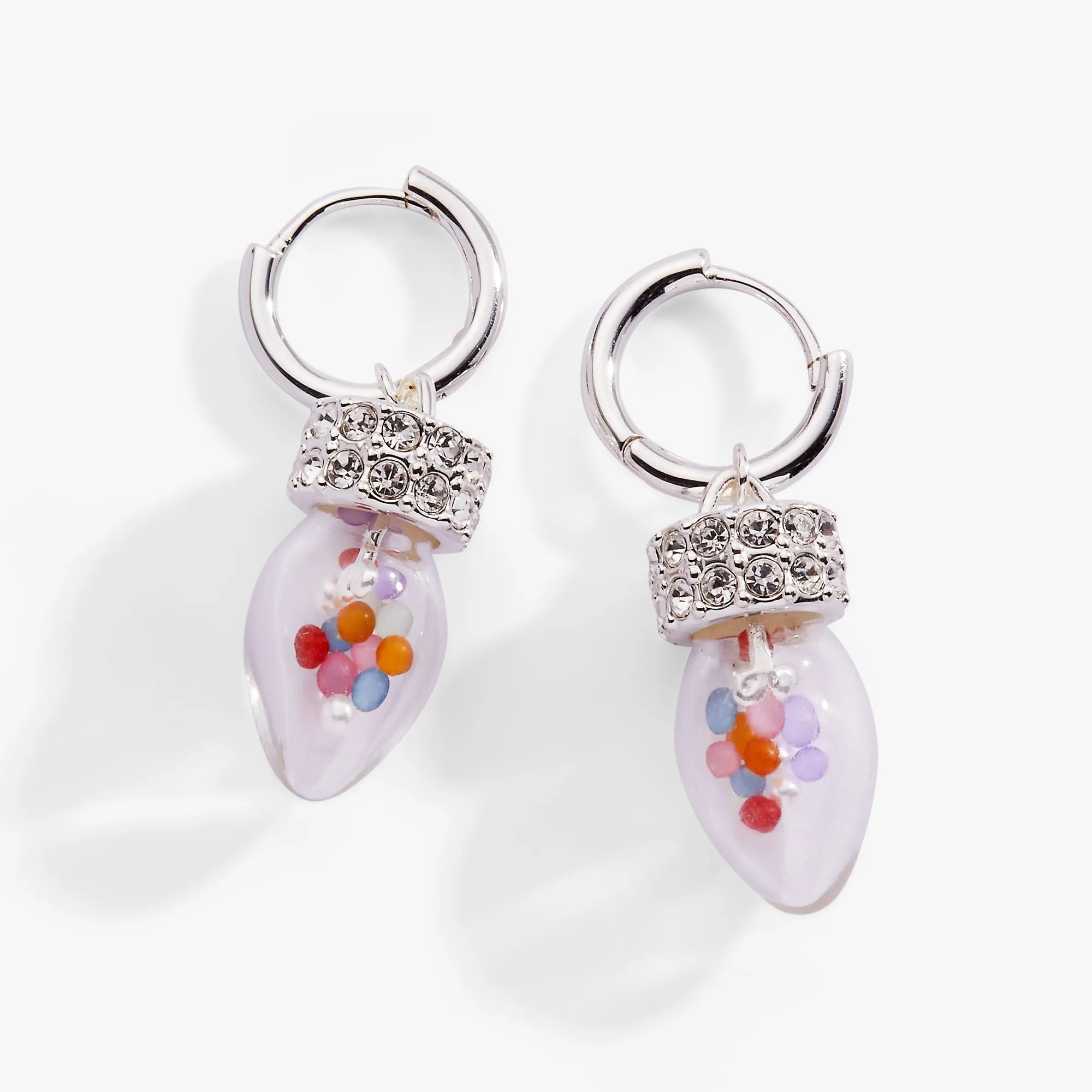 Christmas Light Bulb Shaker Huggie Hoop Earrings sold by Alex and Ani product image thumbnail 4