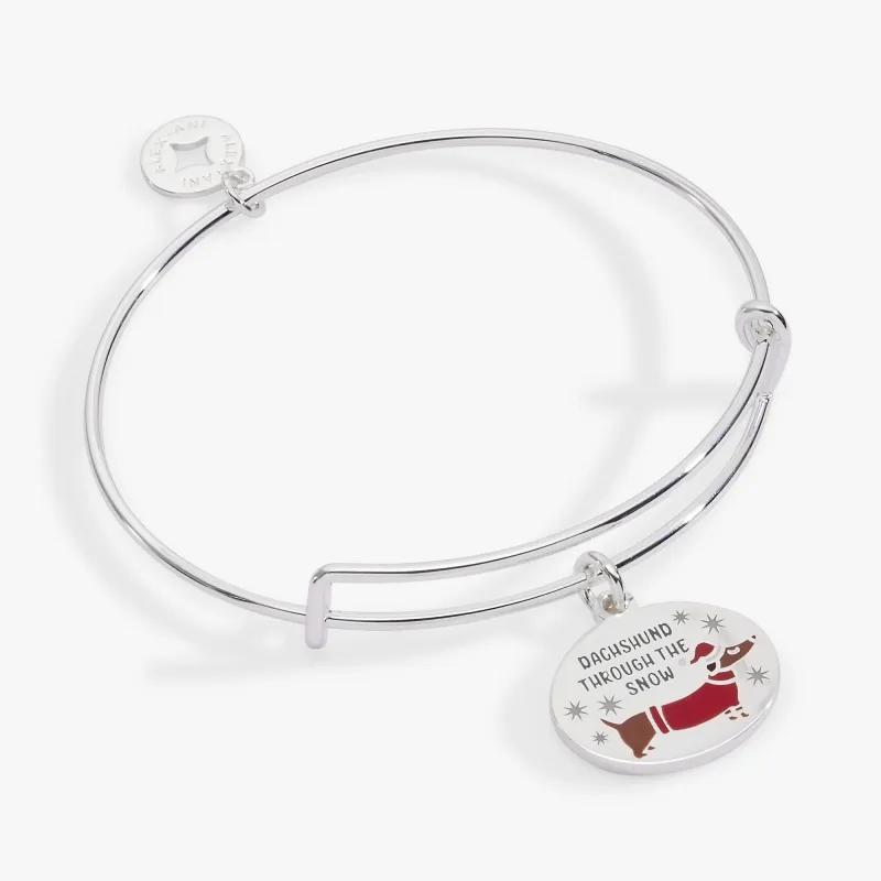 'Dachsund Through The Snow' Dog Charm Bangle sold by Alex and Ani