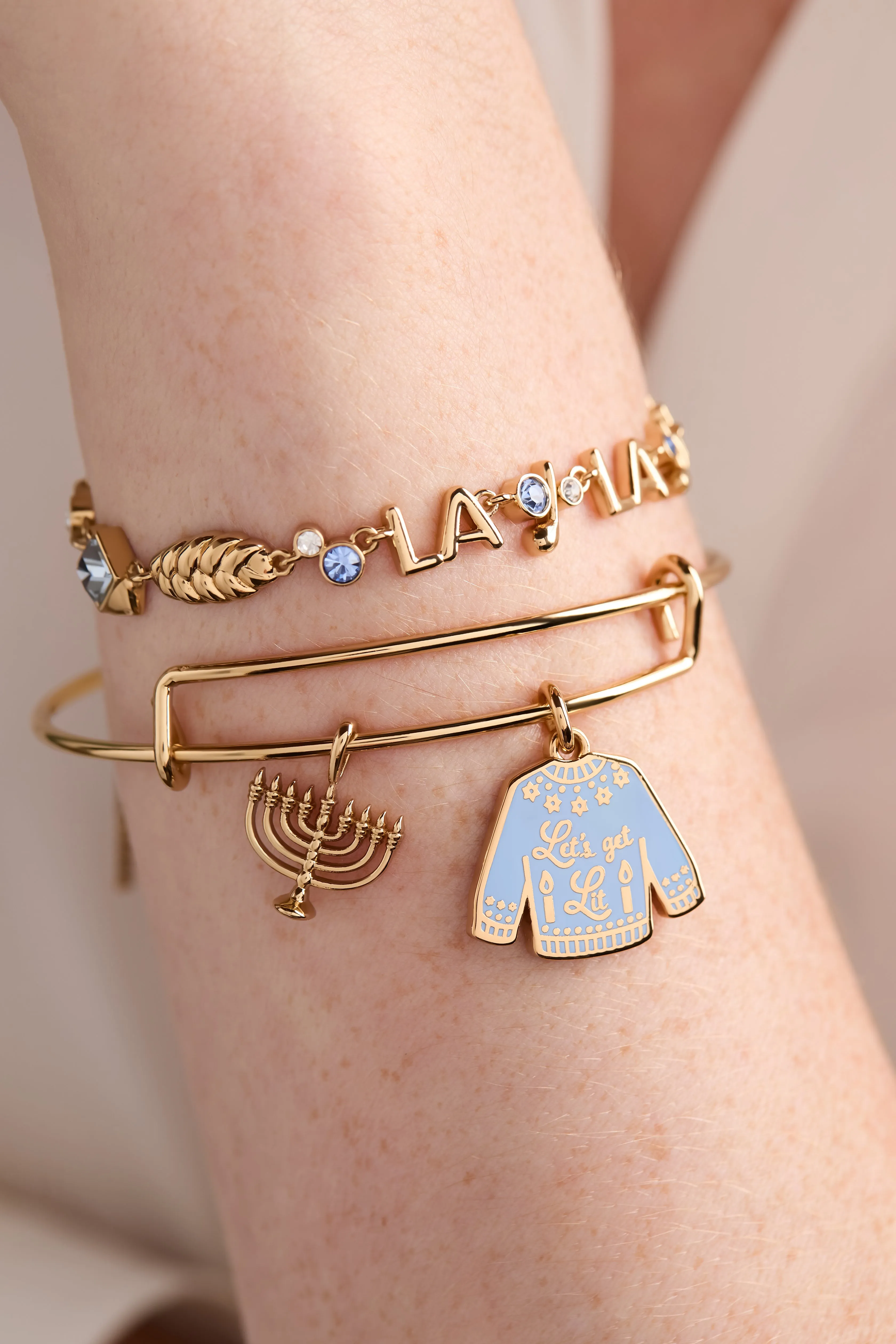 Hanukkah 'Let's get Lit' Ugly Sweater & Menorah Bangle sold by Alex and Ani product image thumbnail 2