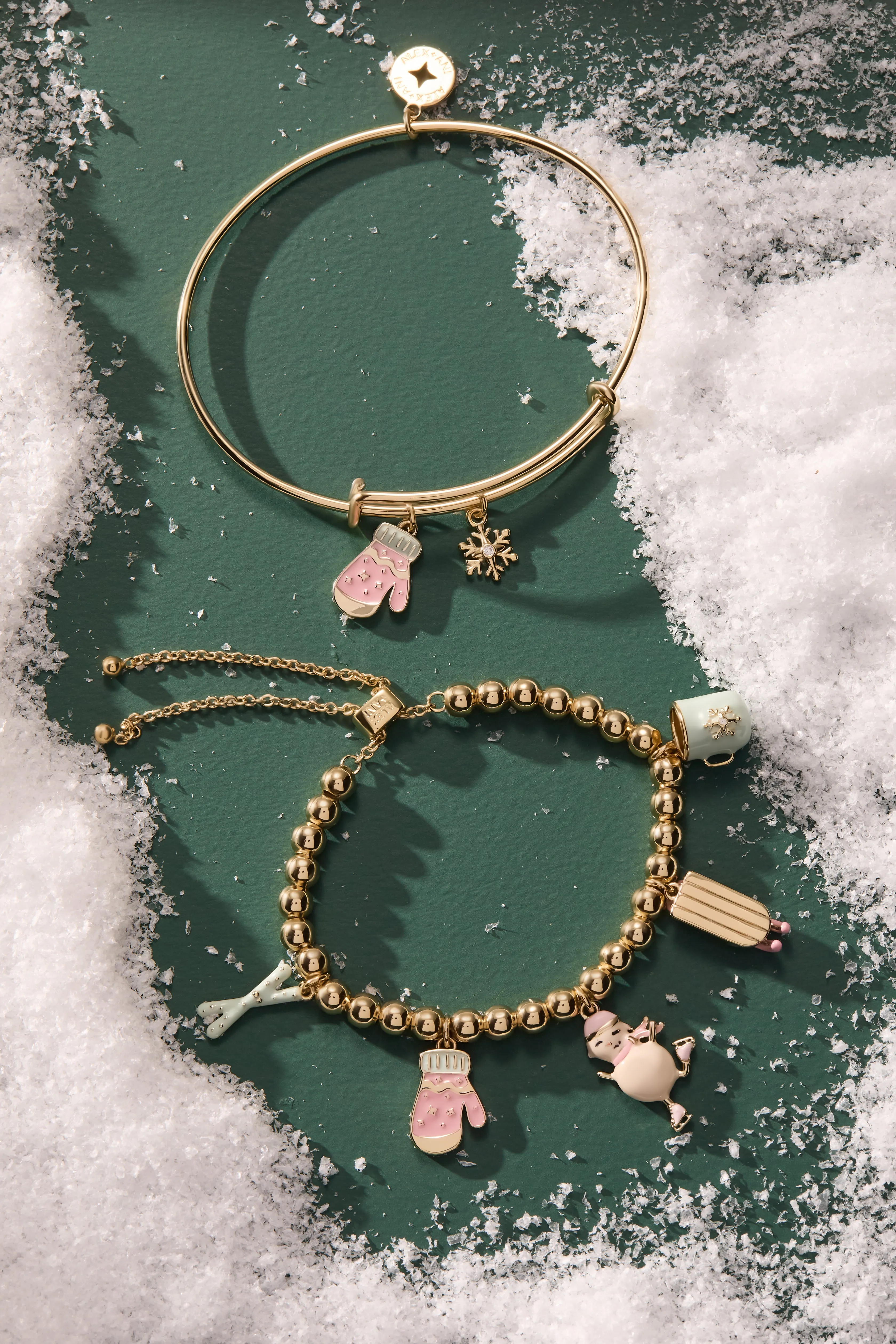 Winter Wonderland Mitten and Snowflake Charm Bangle sold by Alex and Ani product image thumbnail 4