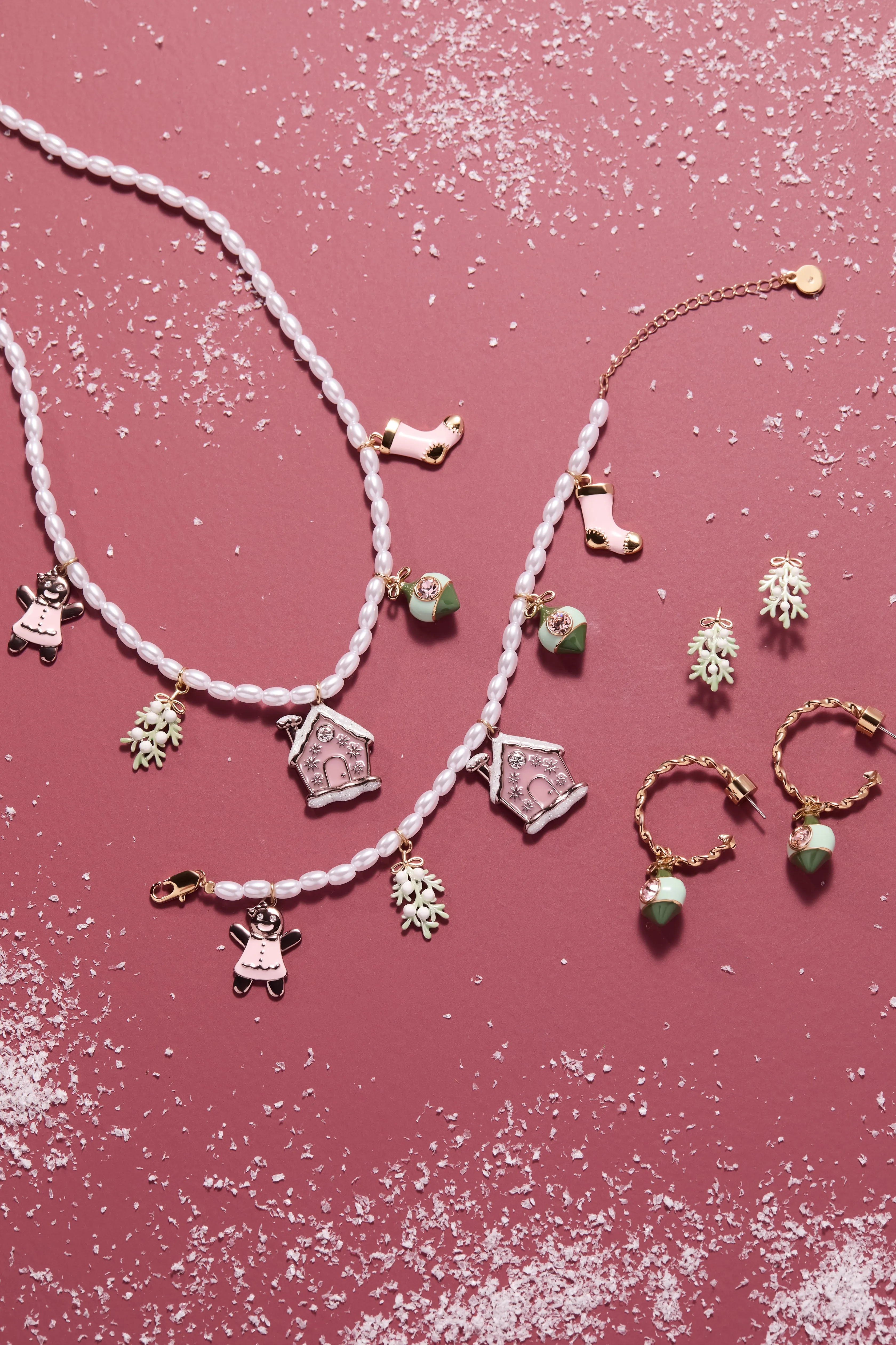 Pink Christmas Beaded Charm Necklace sold by Alex and Ani product image thumbnail 4