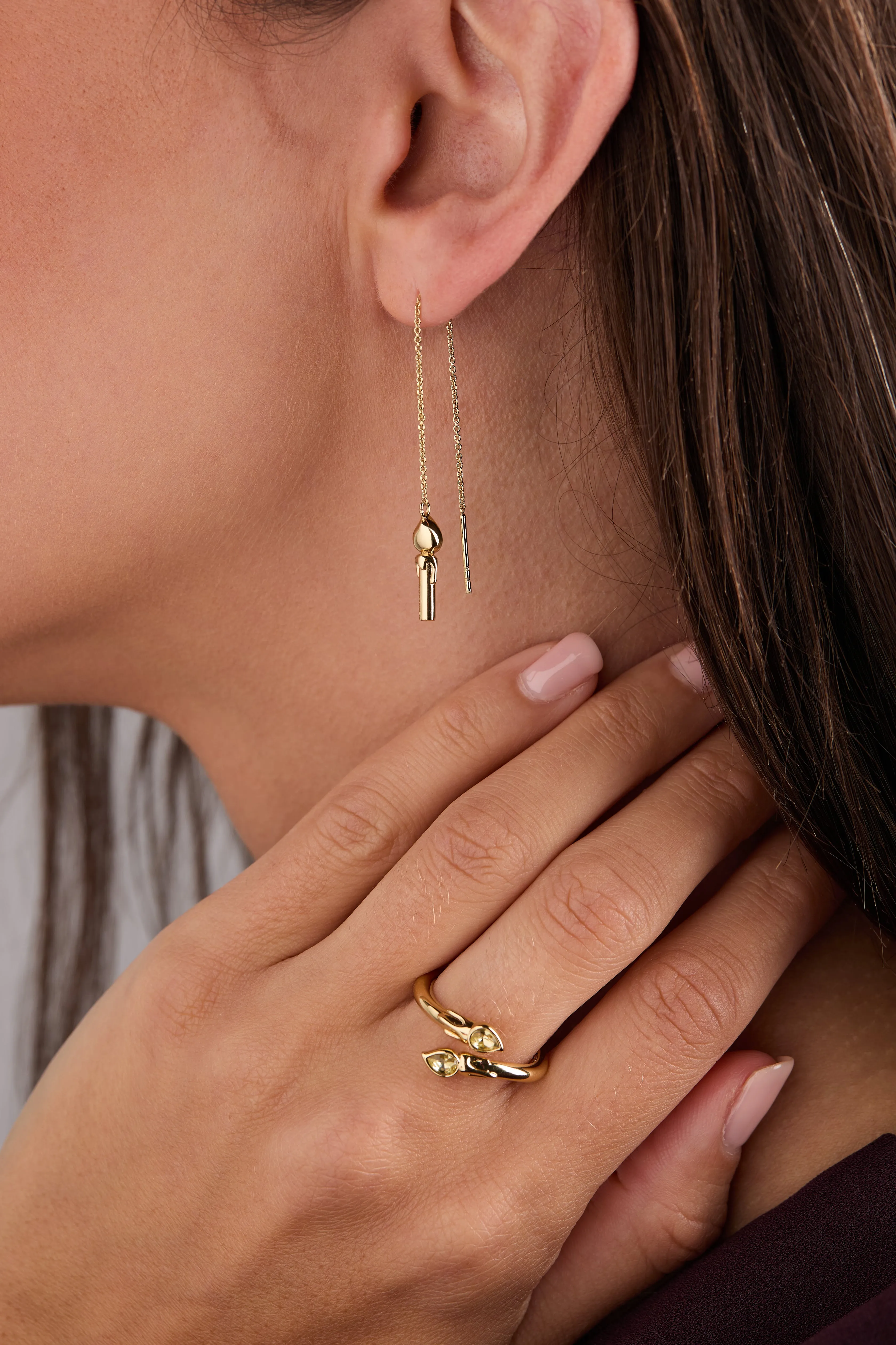 Harry Potter™ Great Hall Candle Threader Earrings sold by Alex and Ani product image thumbnail 2